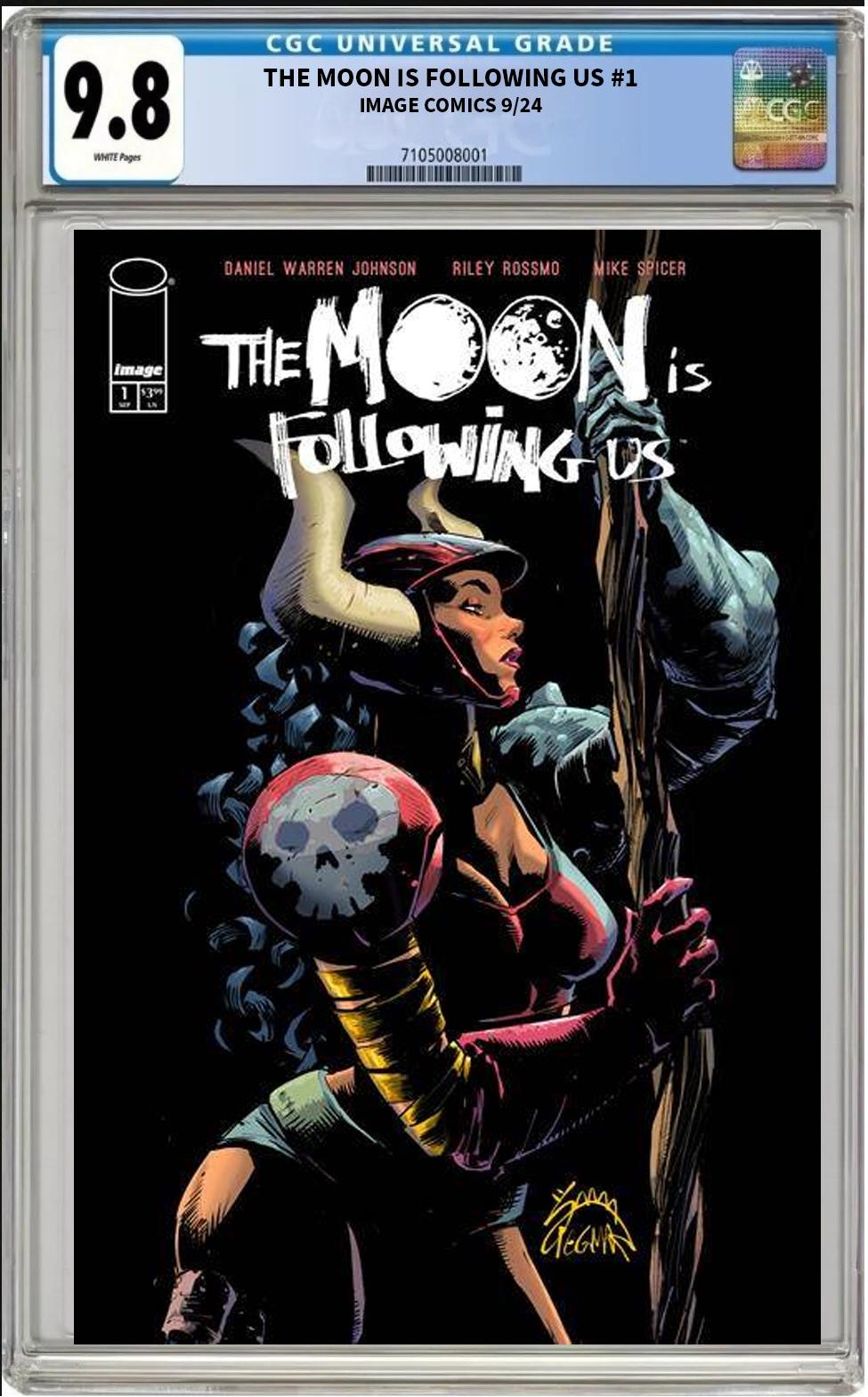 THE MOON IS FOLLOWING US #1 IMAGE 1:15 RYAN STEGMAN VARIANT CGC 9.8 NM PRESALE