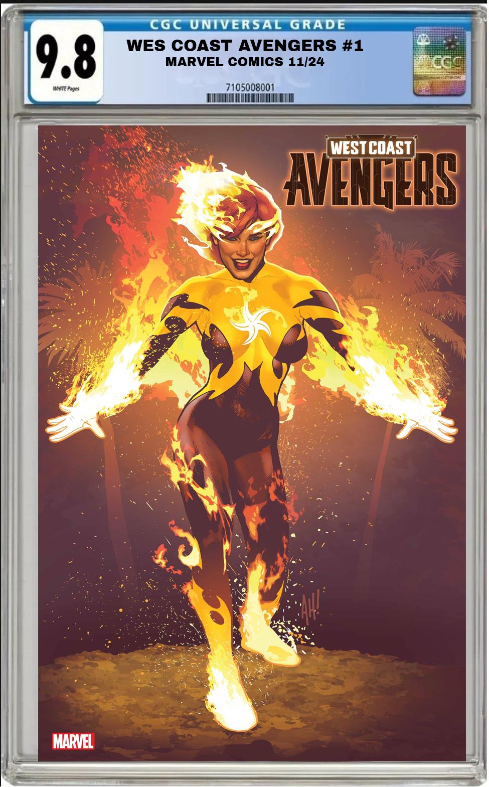 WEST COAST AVENGERS #1 MARVEL 2024 ADAM HUGHES VARIANT CGC 9.8 NM PRESALE 11/27