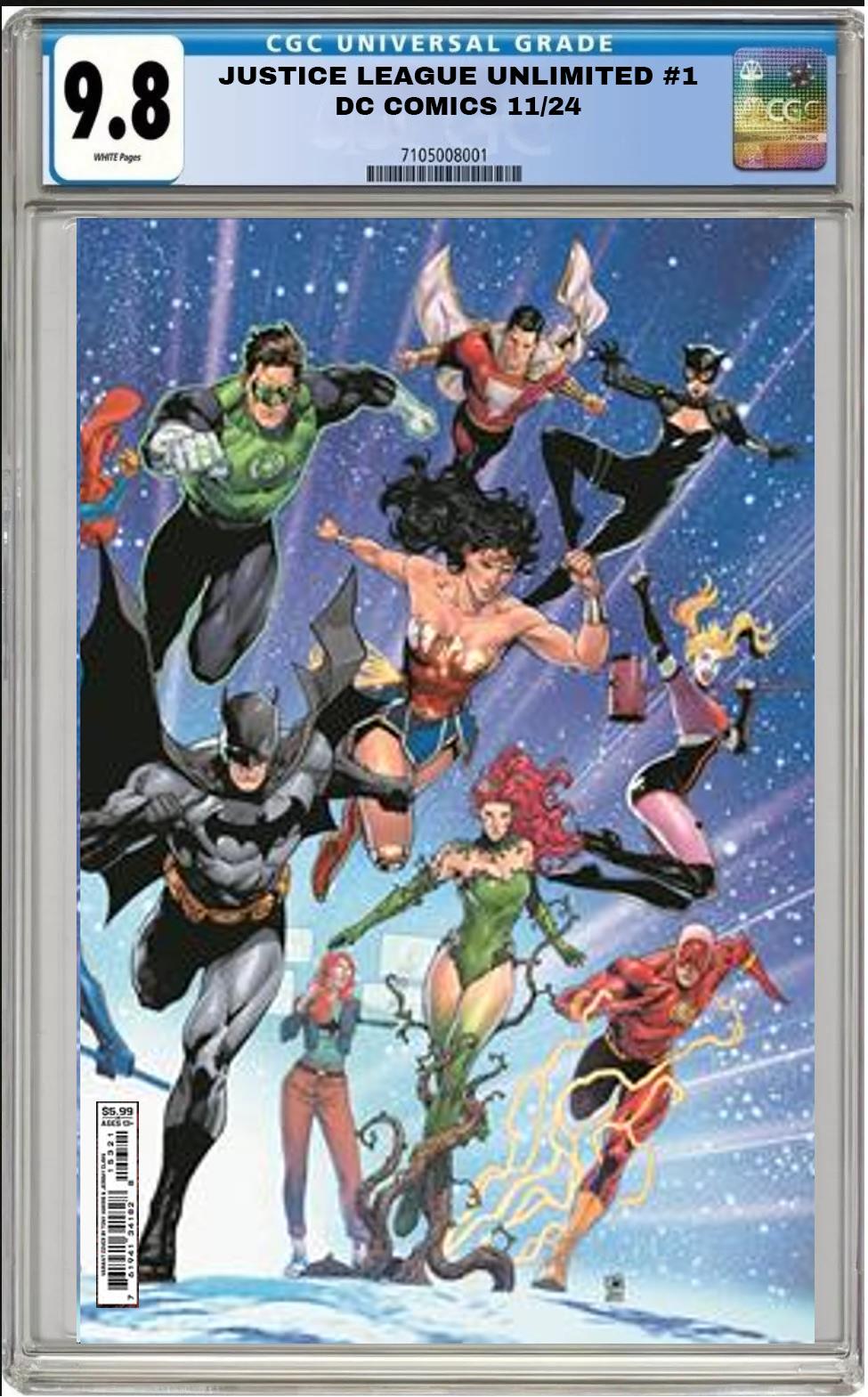 JUSTICE LEAGUE UNLIMITED #1 DC SAMPERE FOIL VARIANT CGC 9.8 NM PRESALE 11/27
