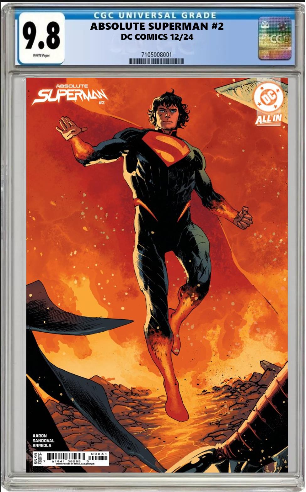 ABSOLUTE SUPERMAN #2 DC CVR F RAFAEL ALBUQUERQUE VARIANT CGC 9.8 PRESALE 12/4