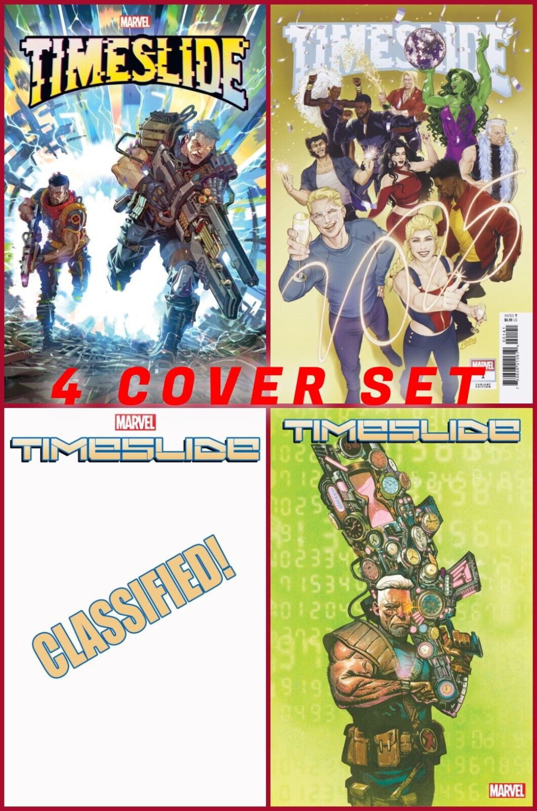 TIMESLIDE #1 MARVEL COVER PICK/VARIANTS/SET/RATIOS 1:25 1:50 12/26 NM