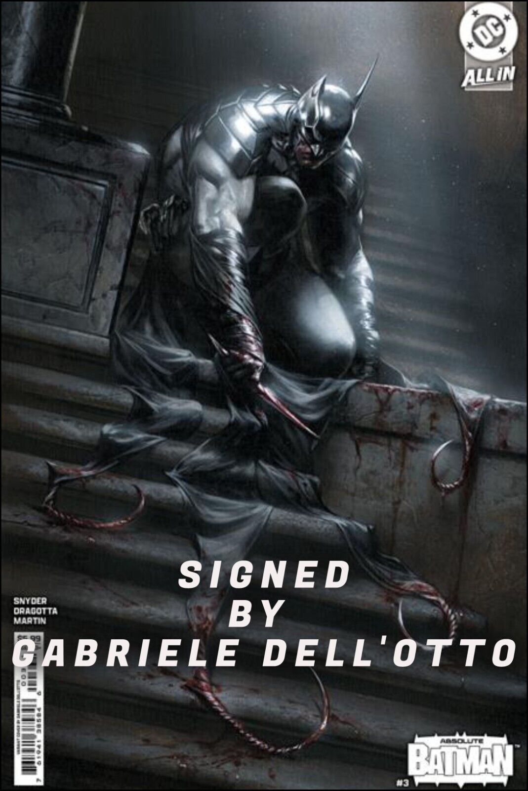 ABSOLUTE BATMAN #3 CGC SS/RAW GABRIELE DELL'OTTO SIGNED/REMARKED PRESALE MEGACON