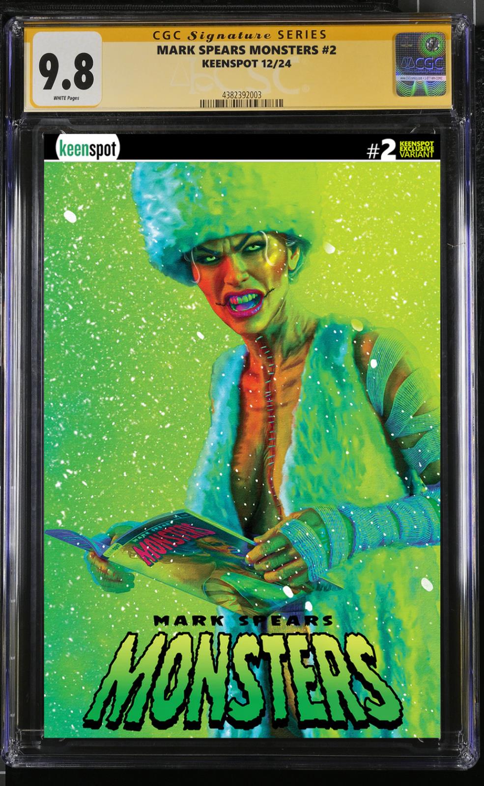 MARK SPEARS MONSTERS #2 BRIDE OF FRANKENSTEIN SIGNED BY MARK SPEARS NM