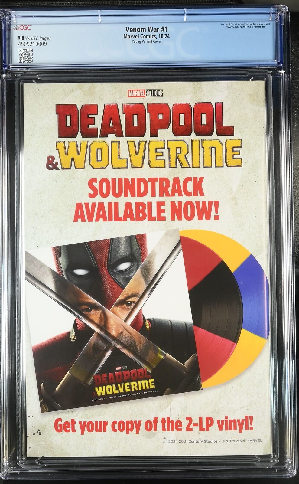 VENOM WAR #1 MARVEL COMICS 2024 SKOTTIE YOUNG VARIANT CGC 9.8 NM/MT