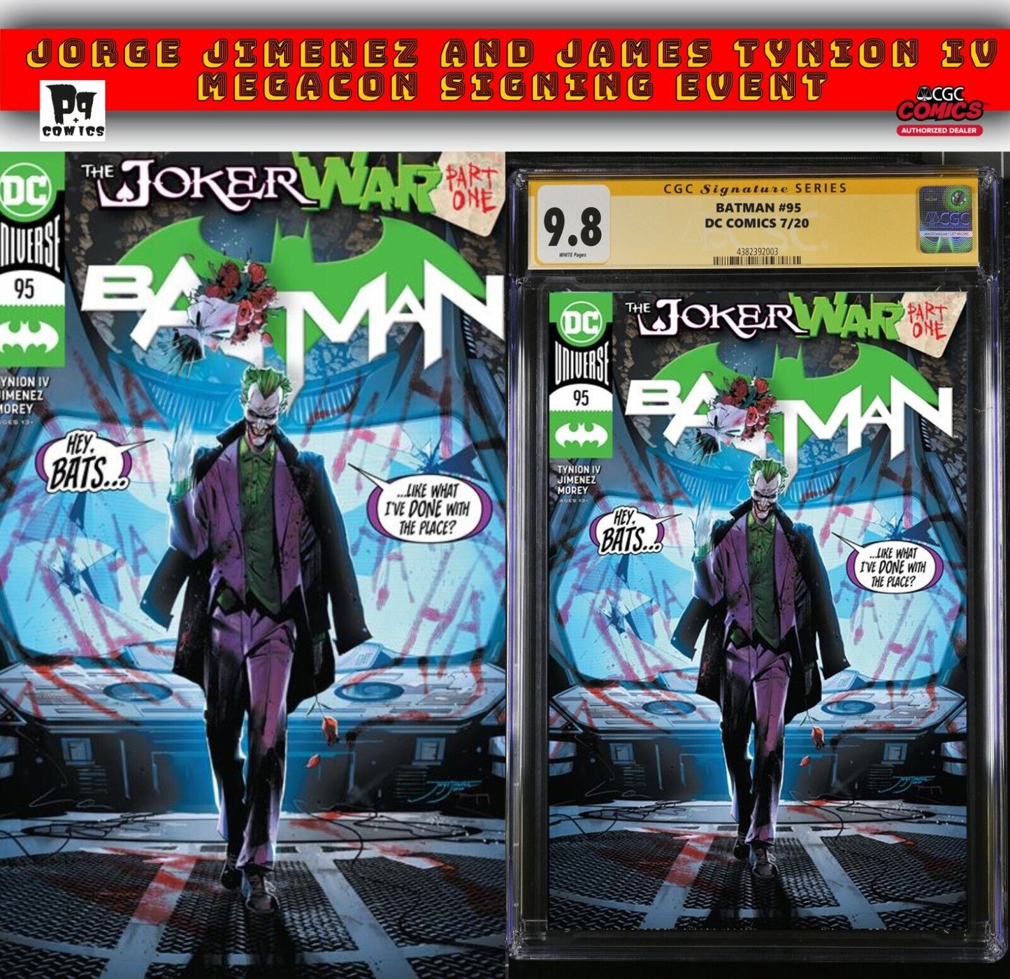 BATMAN #95 CGC/RAW JORGE JIMENEZ MITCH/JAMES TYNION IV SIGNED PRESALE MEGACON