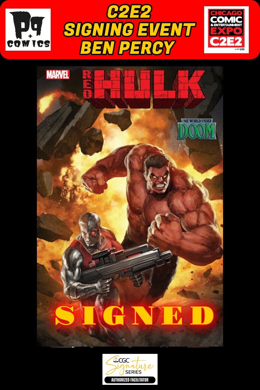 RED HULK #2 SKAN SRISUWAN VARIANT RAW C2E2 BEN PERCY SIGNED PRESALE NM