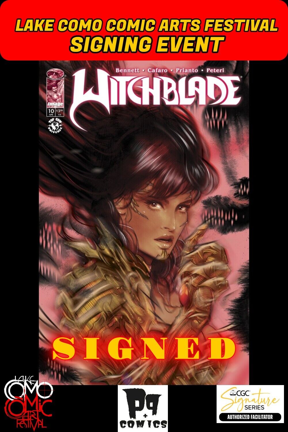 WITCHBLADE #10 IMAGE VARIANT 2025 RAW W/COA LCCAF TULA LOTAY SIGNED PRESALE