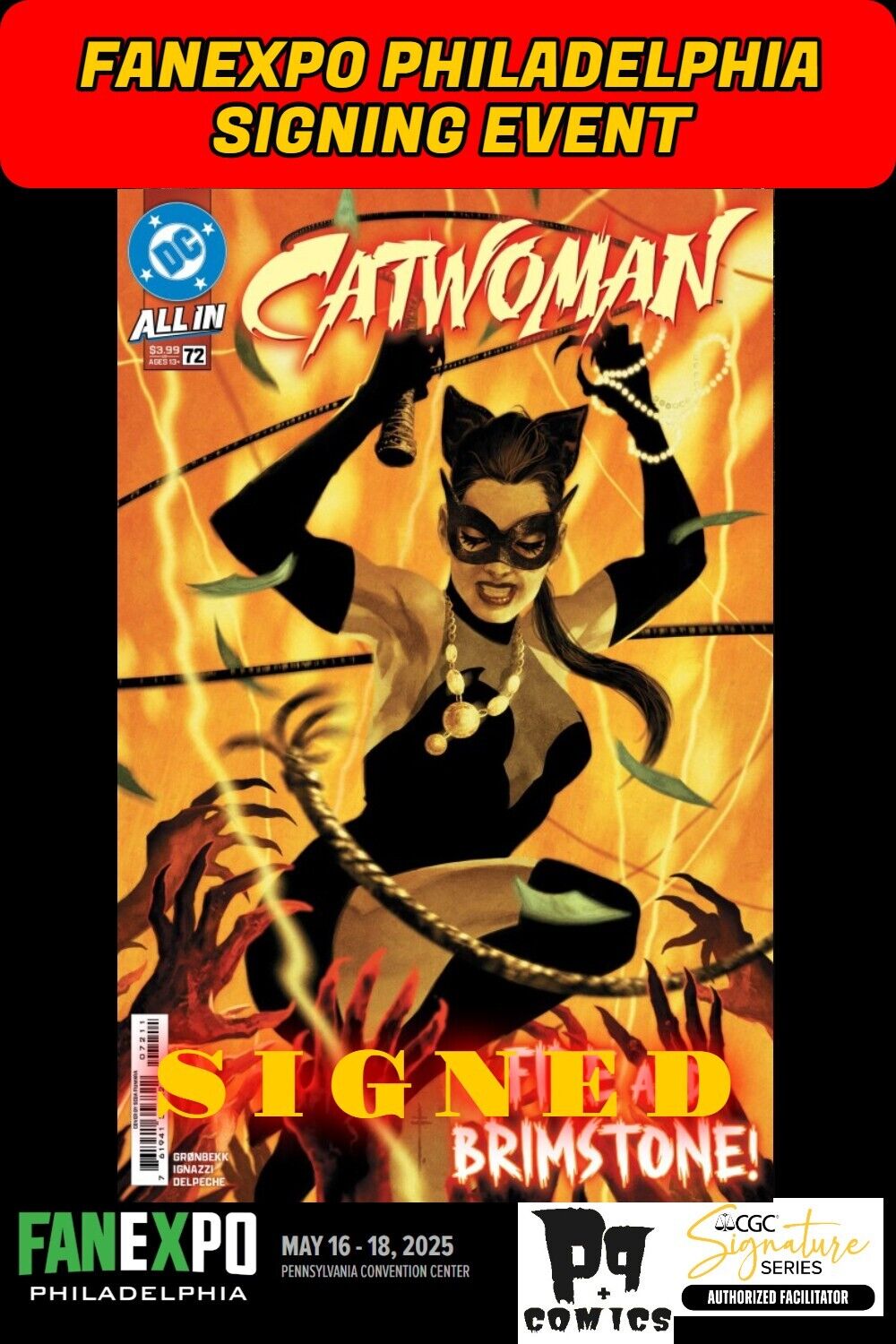 CATWOMAN #72 CVR A 2025 RAW W/COA FANEXPO SEBASTIAN FIUMARA SIGNED PRESALE NM