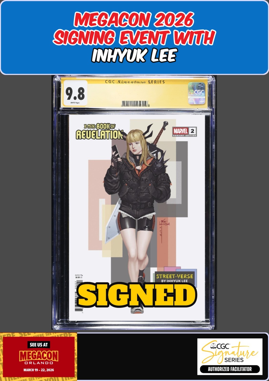 X-MEN BOOK OF REVELATION #2 CGC SS 9.8 INHYUK LEE SIGNED MEGACON PRESALE