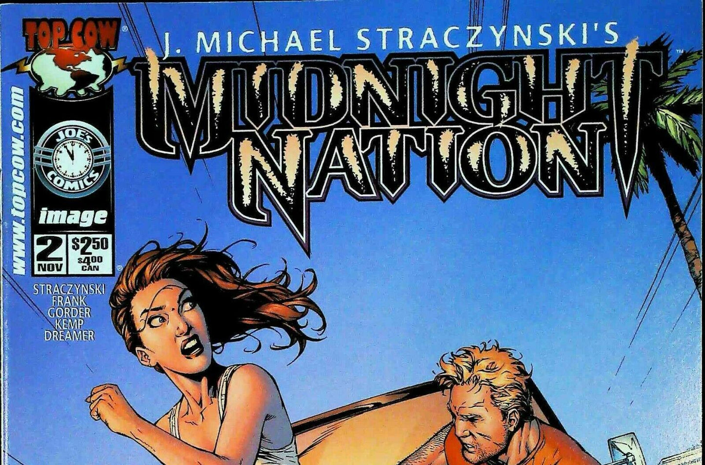 Midnight Nation #2 Top Cow Comics 2000 Vf/Nm