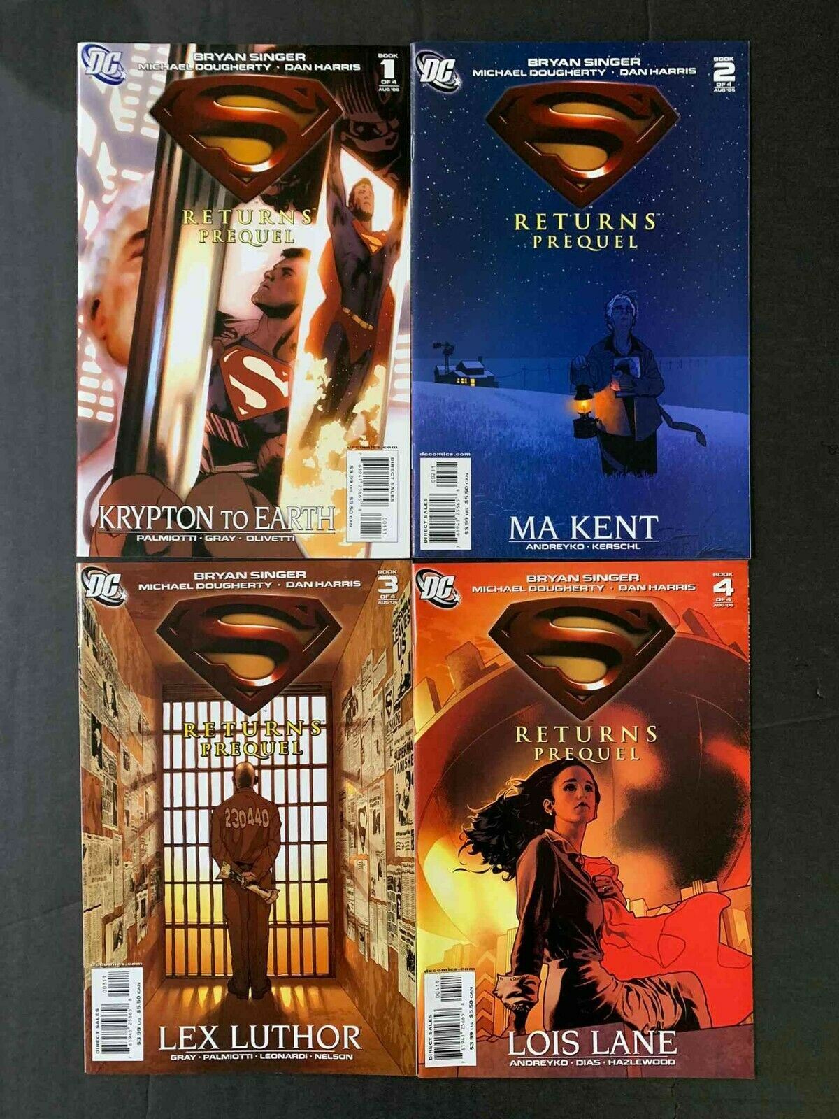 Superman Returns Full Set #1,2,3,4 # Dc Comics 2006 Vf/Nm