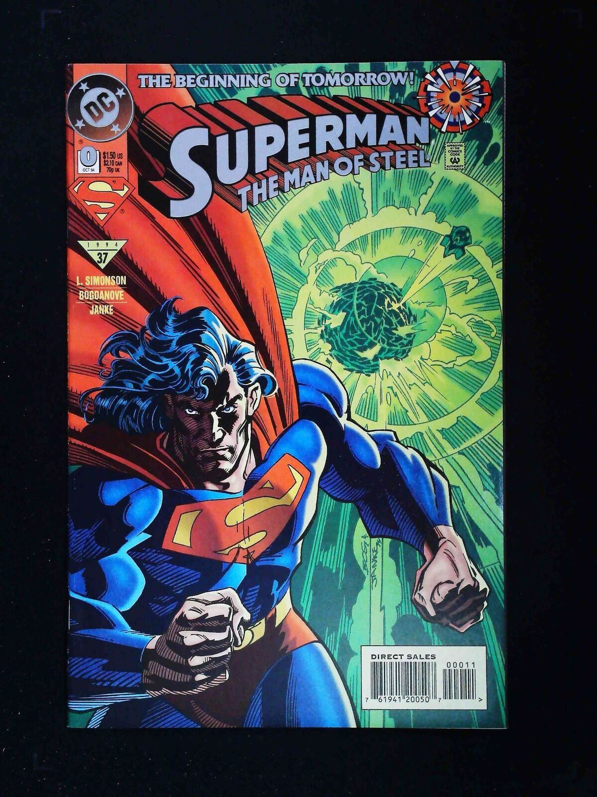 Superman The Man Of Steel #0 Dc Comics 1994 Nm-