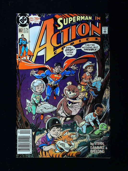 Action Comics #657  Dc Comics 1990 Vf/Nm Newsstand