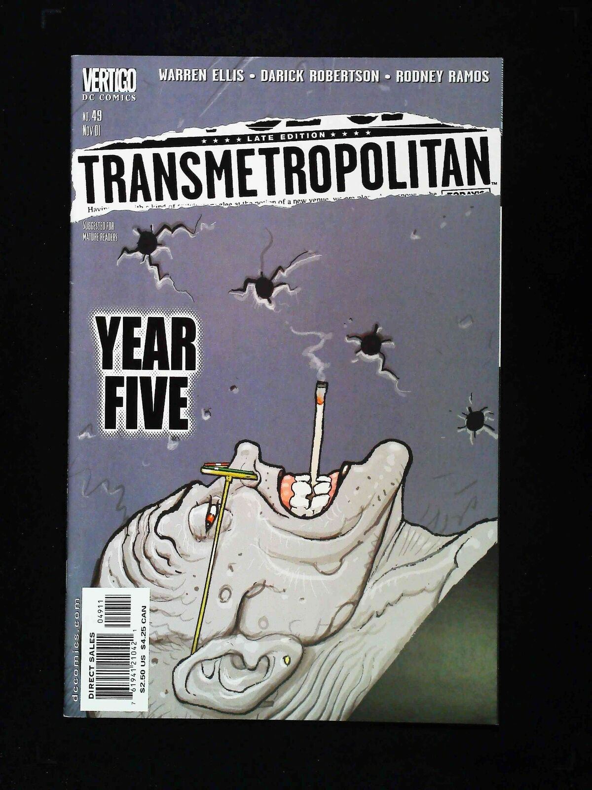 Transmetropolitan #49 Dc/Vertigo Comics 2001 Vf/Nm
