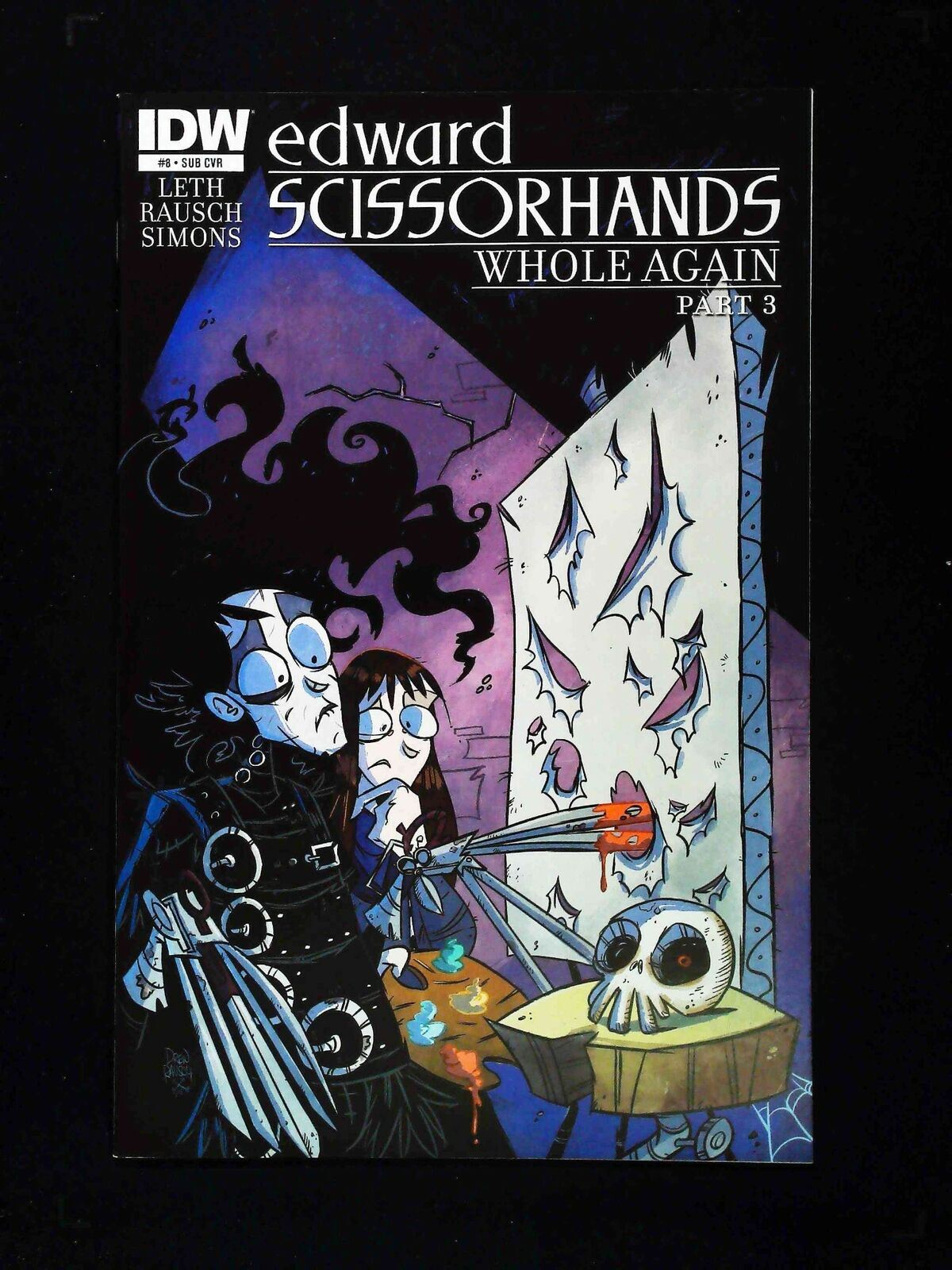 Edward Scissorhands #8Sub Idw Comics 2015 Nm- Rausch Variant