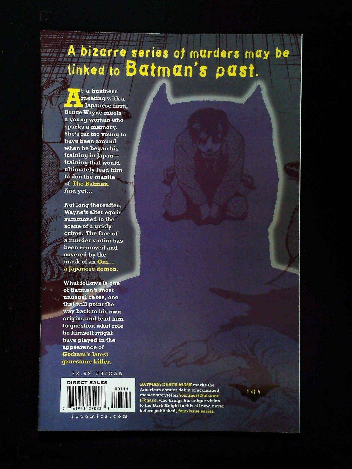 Batman Death Mask #1 Dc/Cmx Comics 2008 Nm-