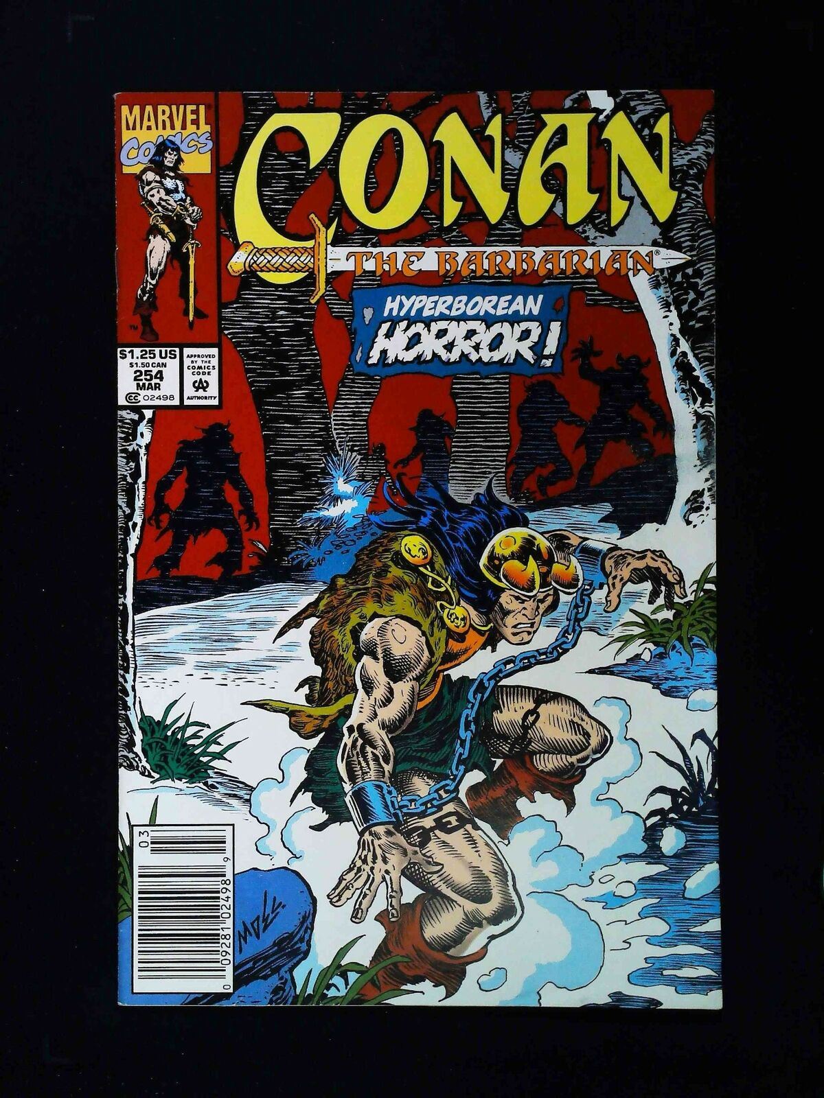 Conan The Barbarian #254 Marvel Comics 1992 Vf/Nm Newsstand