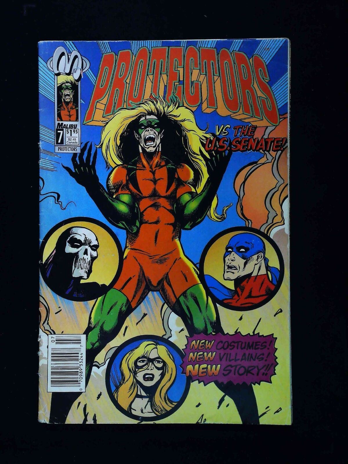 Protectors #7N Malibu Comics 1993 Fn- Newsstand