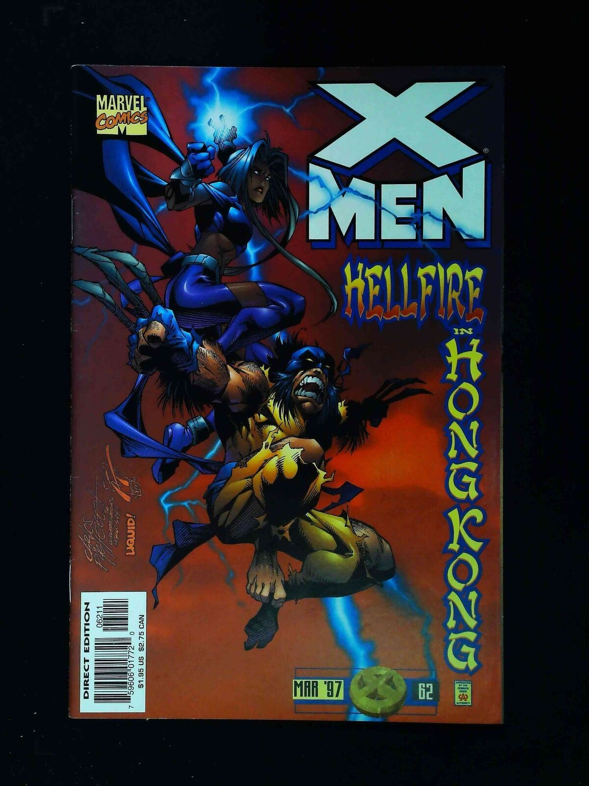X-Men #62B Marvel Comics 1997 Vf+ Variant Cover