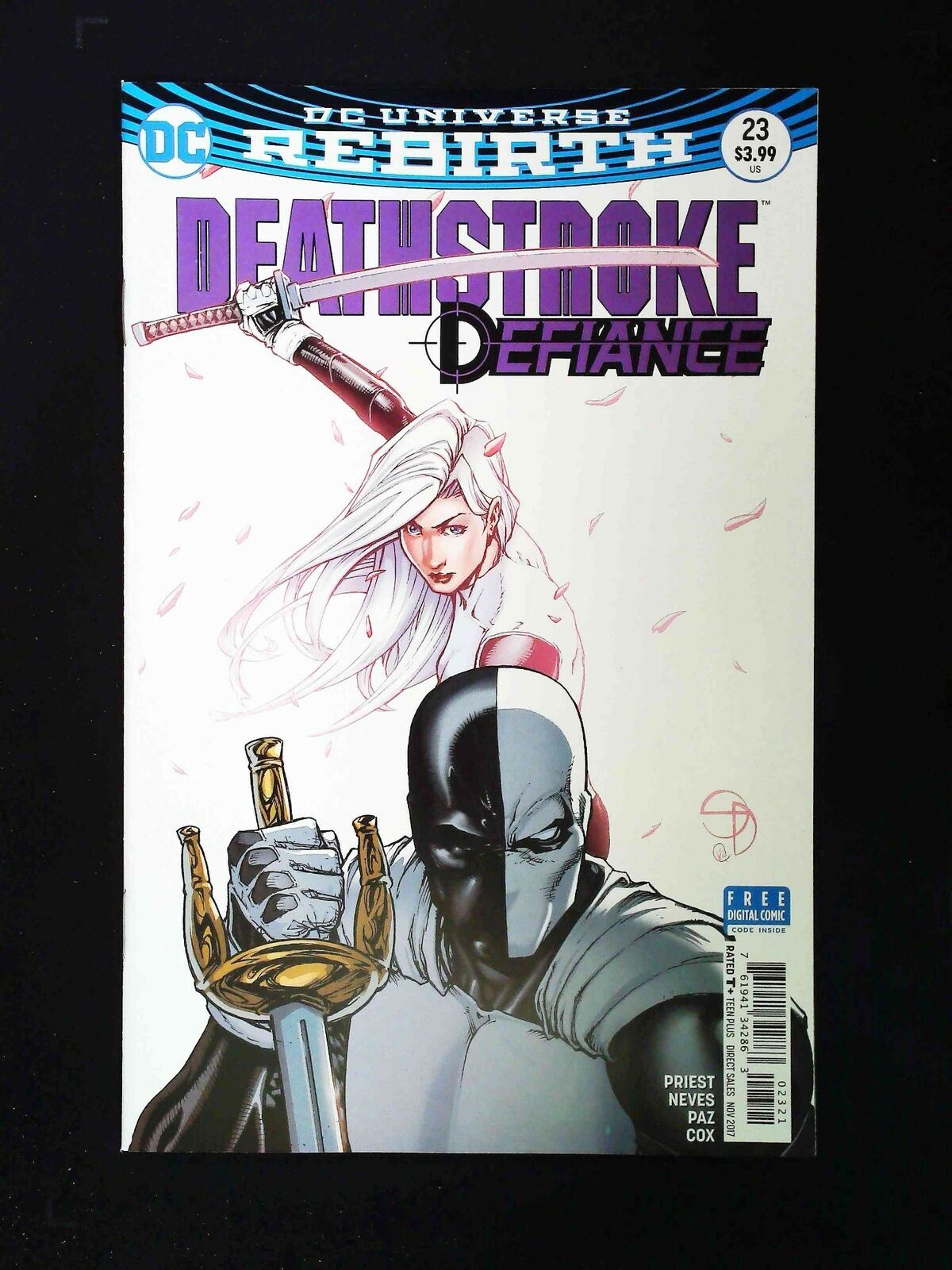 Deathstroke #23B (3Rd Series) Dc Comics 2017 Vf+ Davis And Delecki Variant