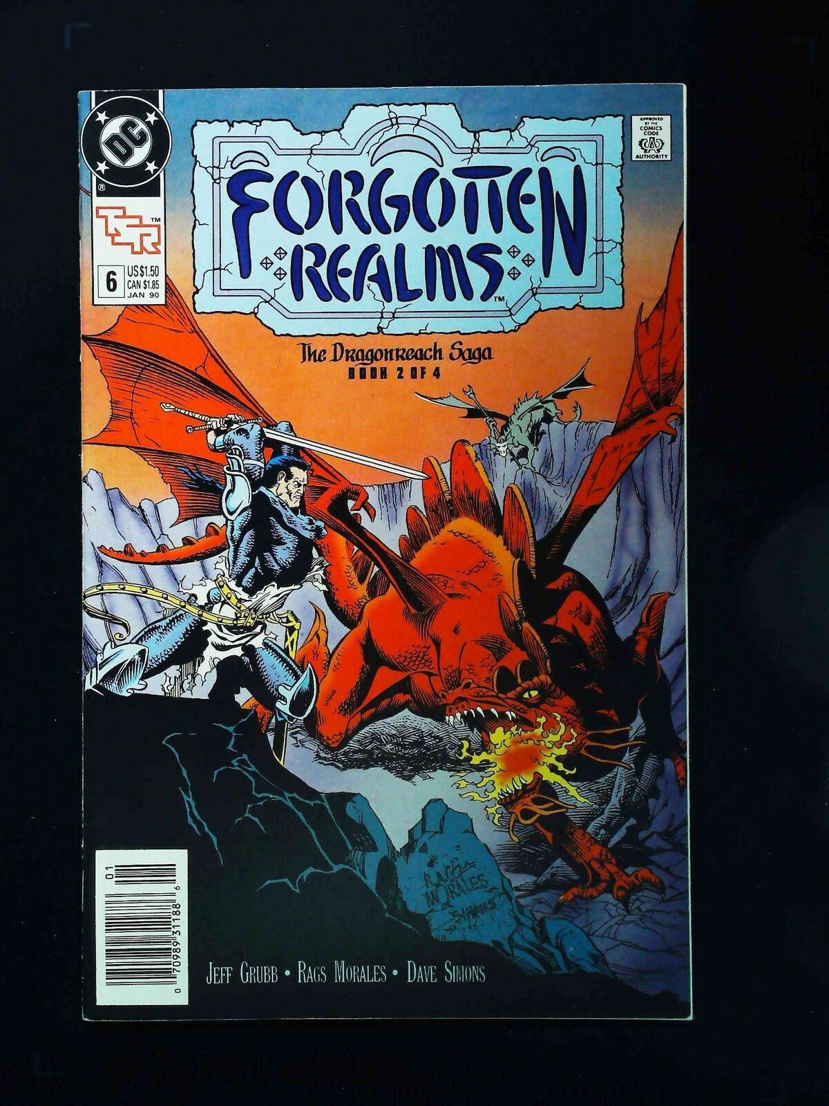 Forgotten Realms #6 Dc Comics 1990 Vf+ Newsstand