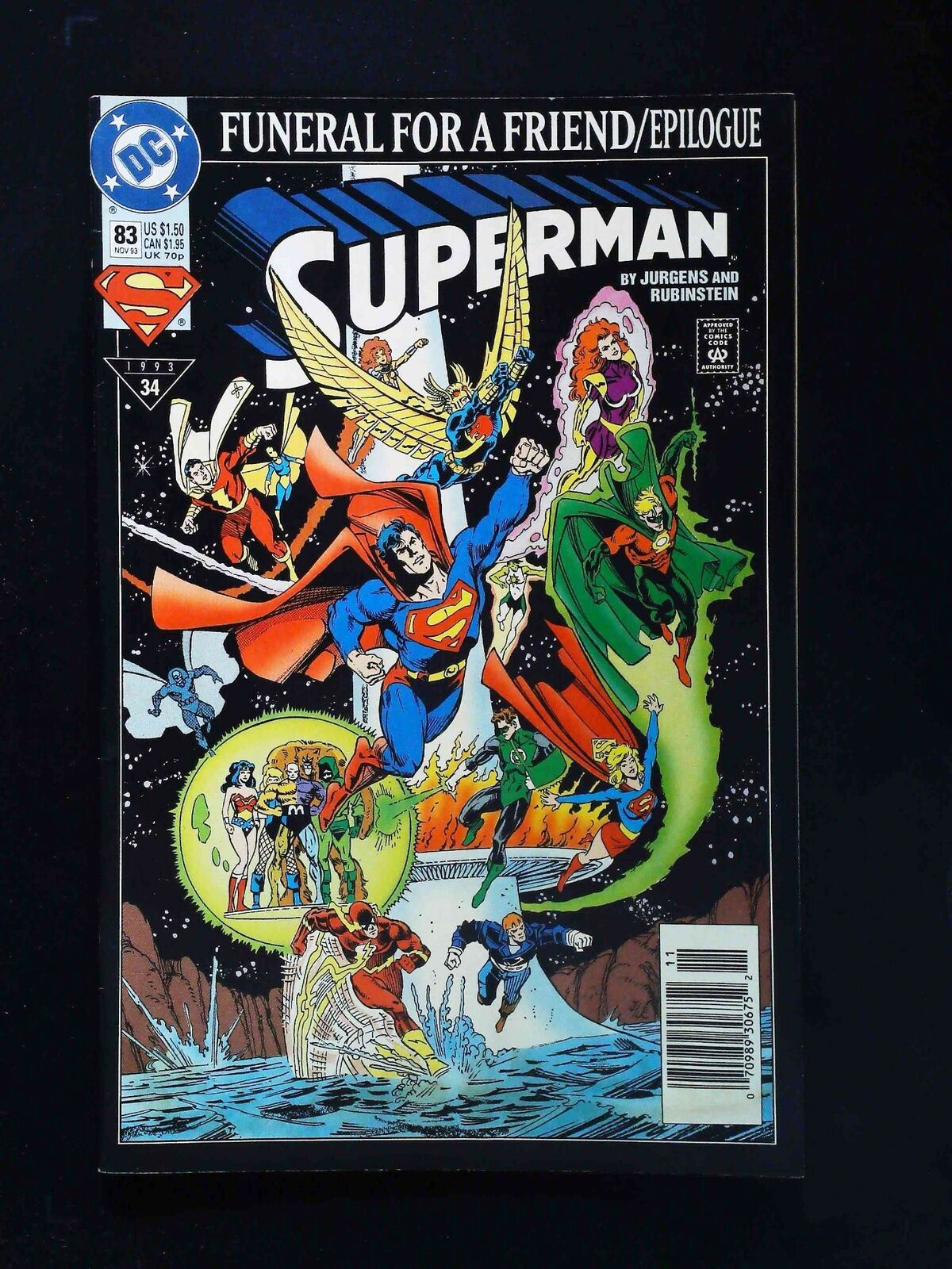 Superman #83 (2Nd Series) Dc Comics 1993 Vf- Newsstand