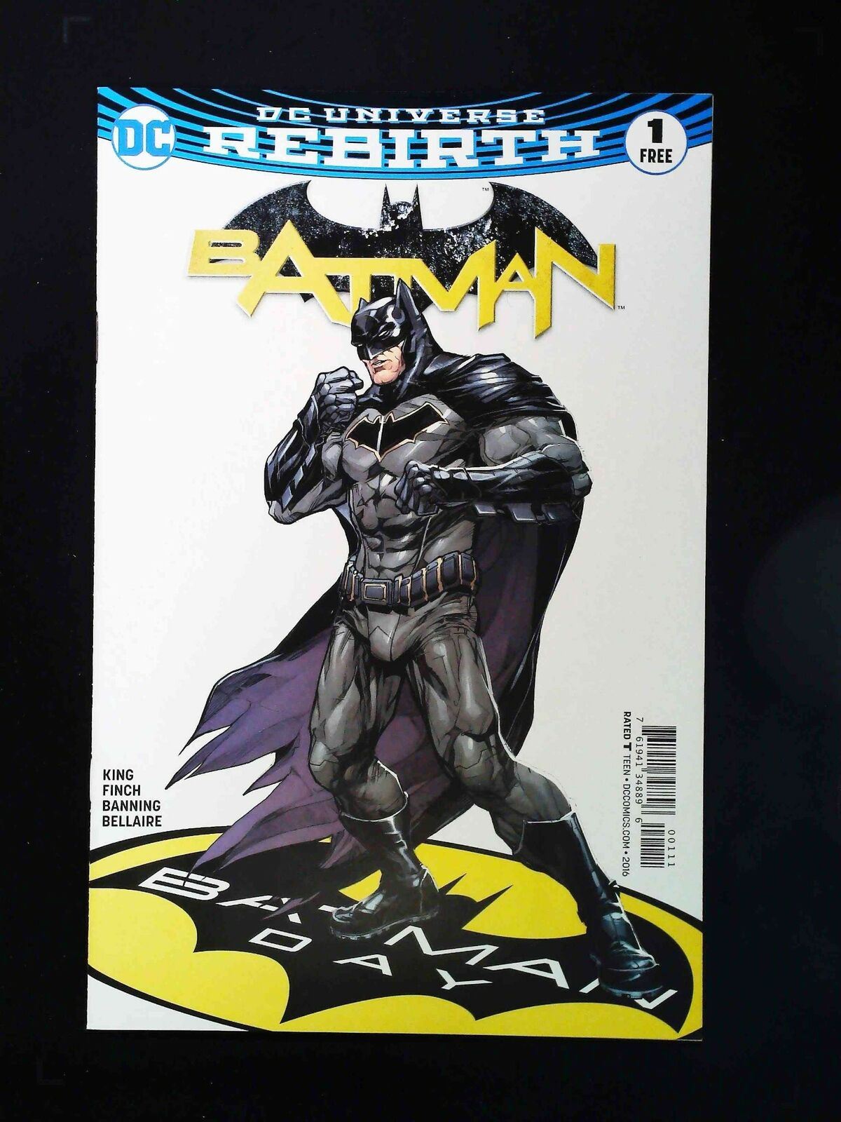 Batman #1Batday.A (3Rd Series) Dc Comics 2016 Nm- Porter Variant