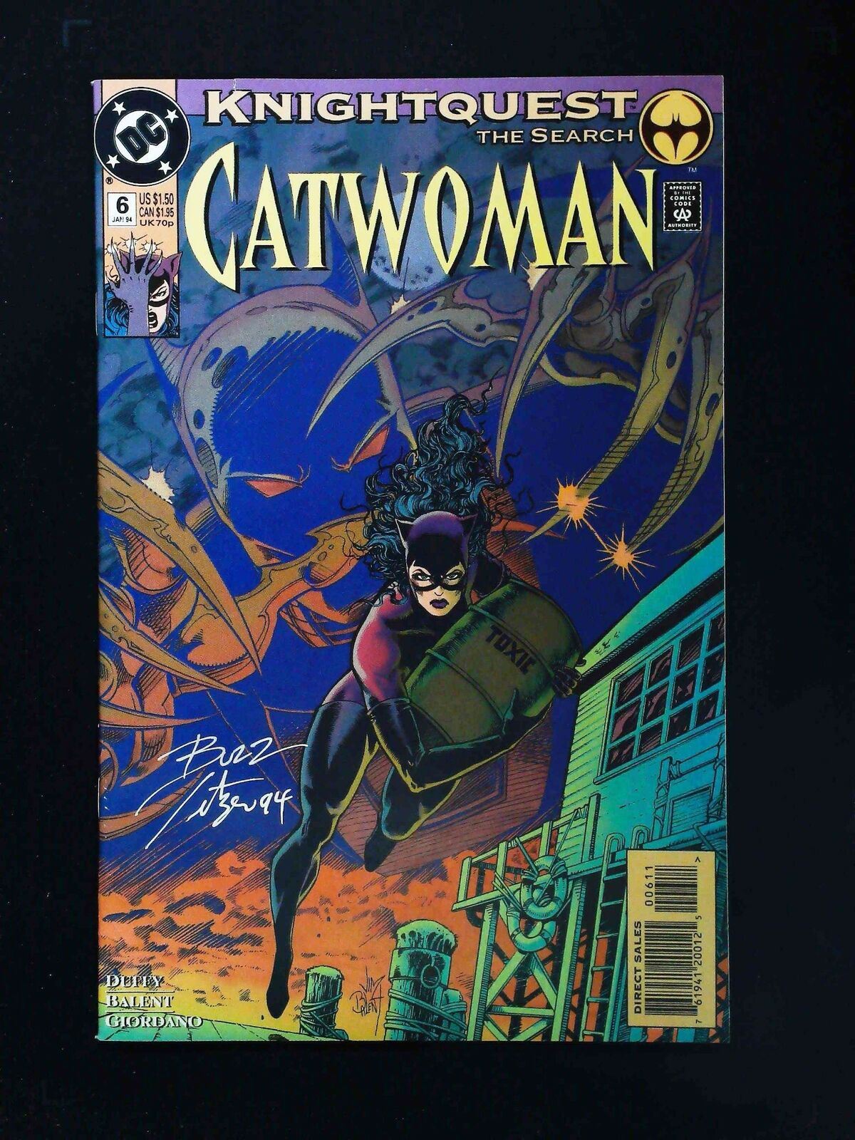 Catwoman #6 (2Nd Series) Dc Comics 1994 Vf- Signed
