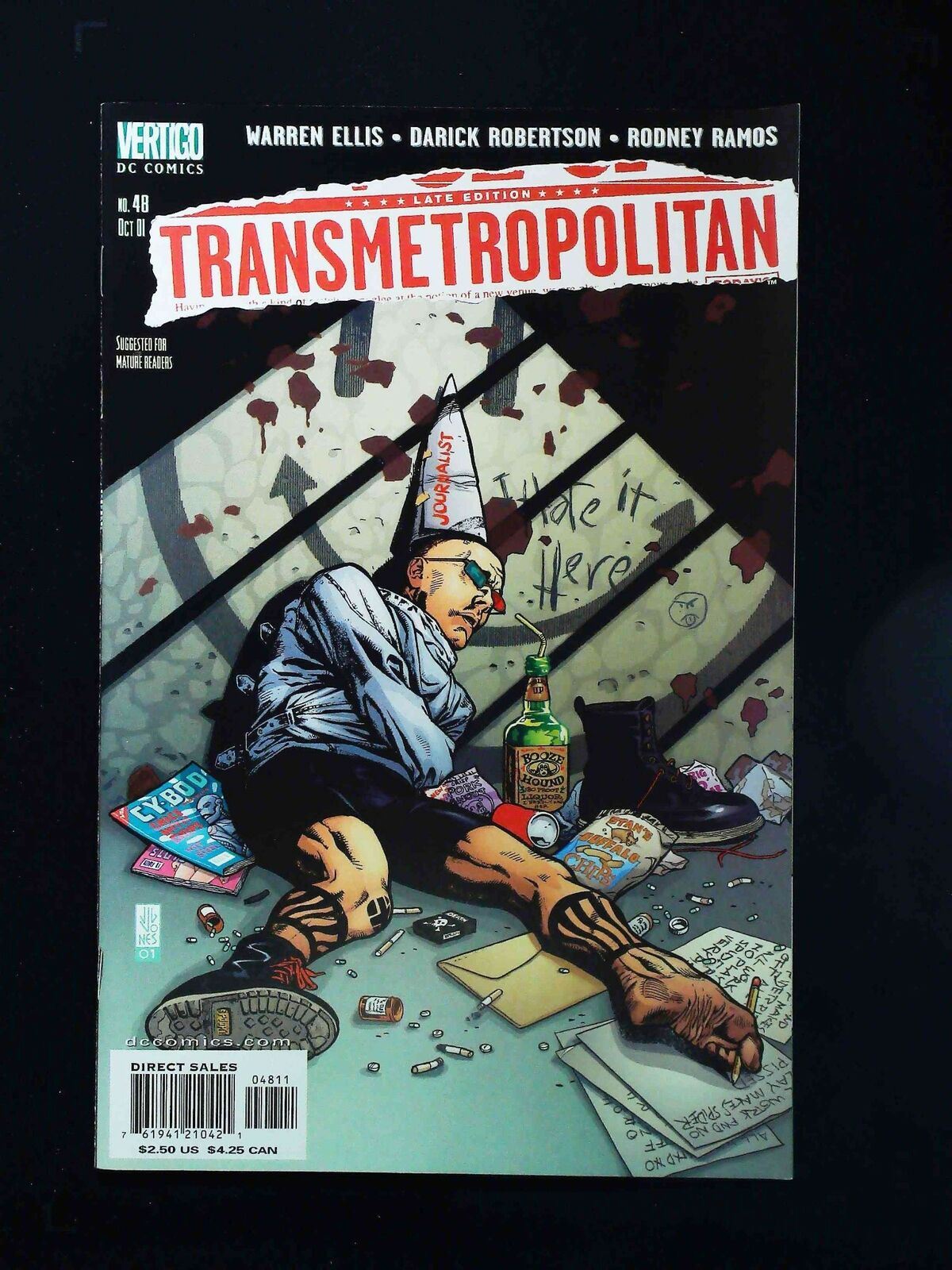 Transmetropolitan #48 Dc/Vertigo Comics 2001 Vf+
