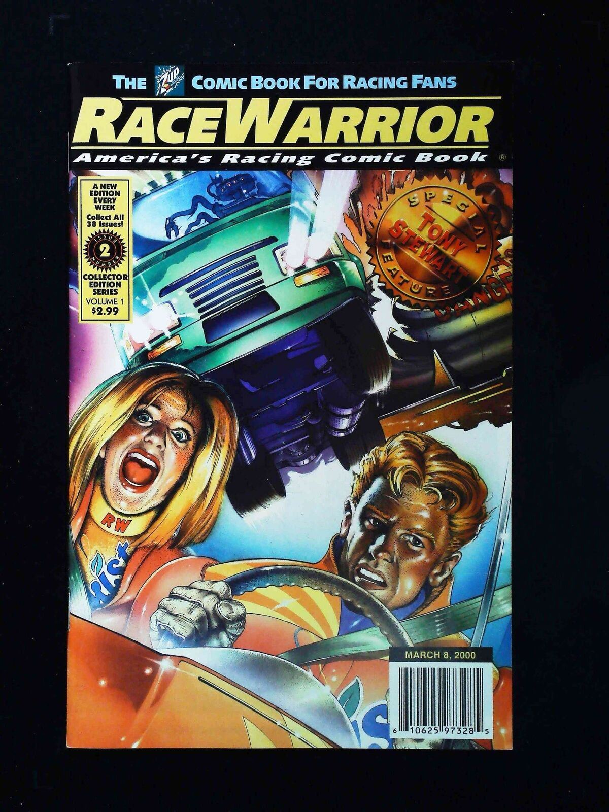 Race Warrior, America'S Racing Comic Book #2 Custom Comics 2000 Vf/Nm