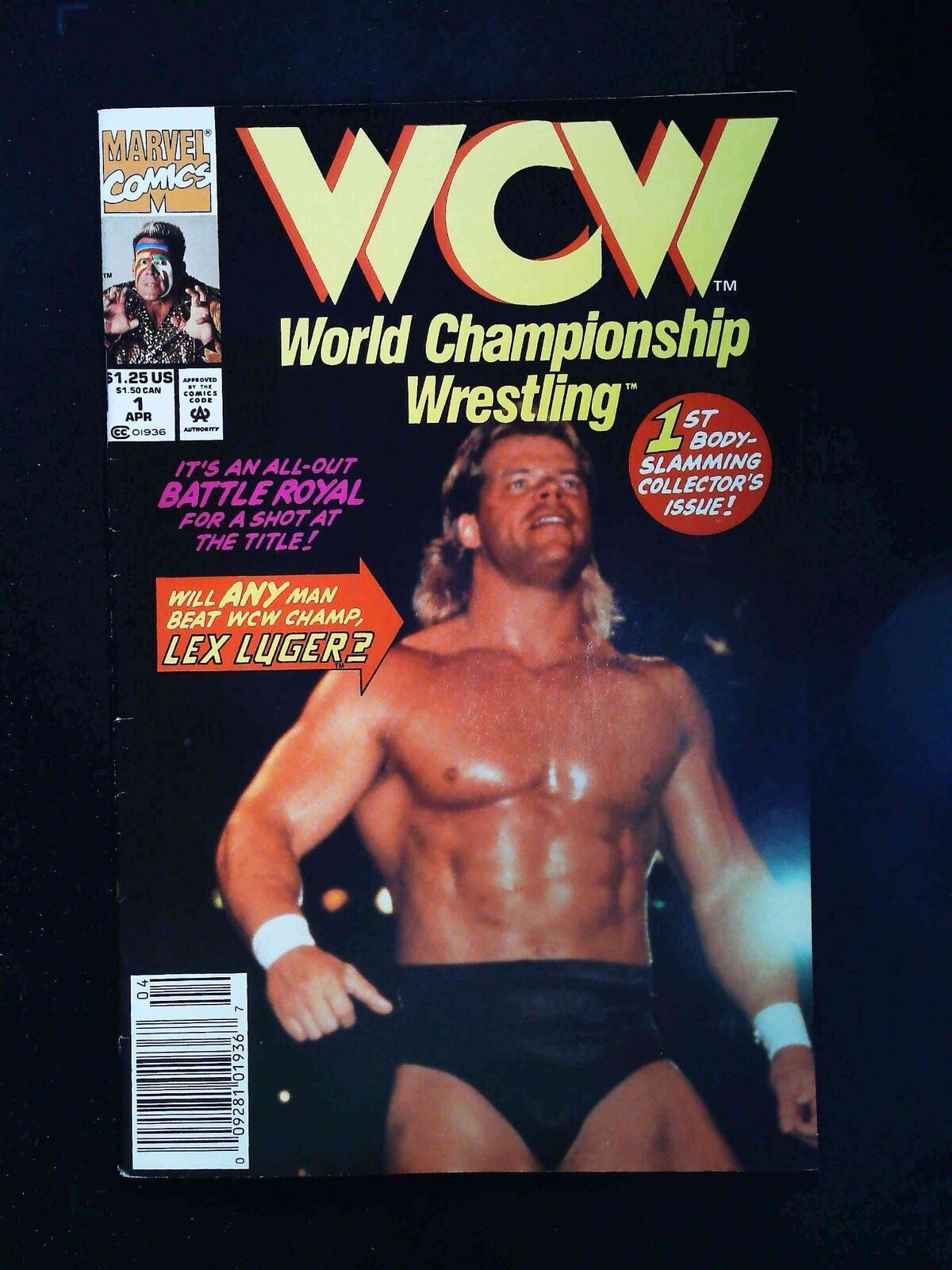 Wcw World Championship Wrestling #1 Marvel Comics 1992 Vf Newsstand
