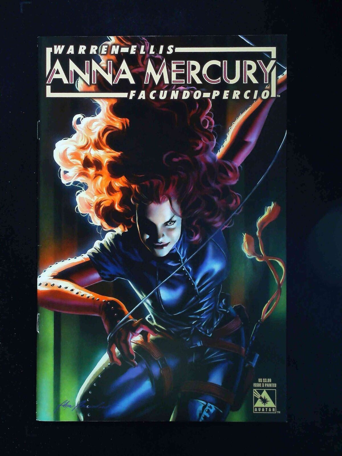 Anna Mercury #3C Avatar Comics 2008 Vf+ Massafera,Ellis,Warren Ellis Variant