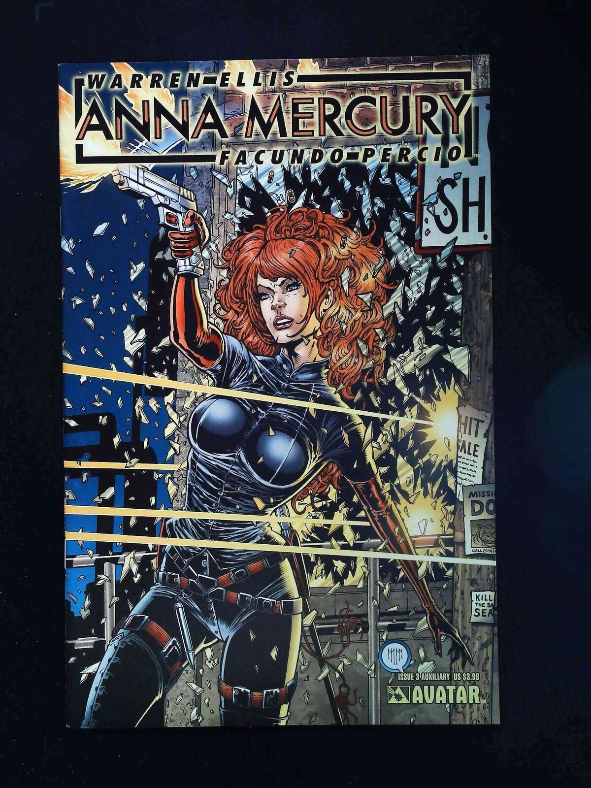 Anna Mercury #3E Avatar Comics 2008 Vf/Nm Martin,Ellis,Warren Ellis Variant