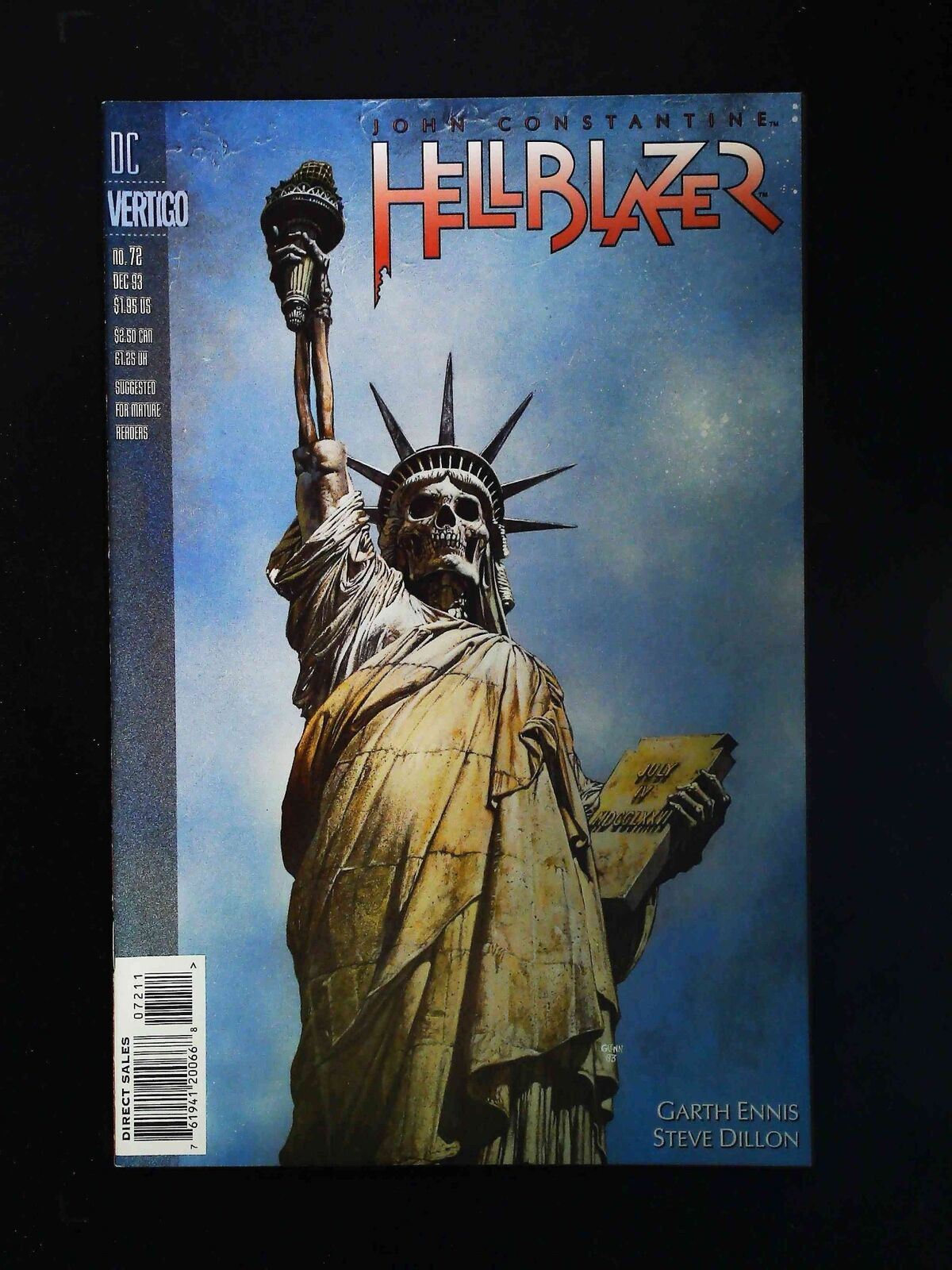 Hellblazer #72 Dc/Vertigo Comics 1993 Nm-