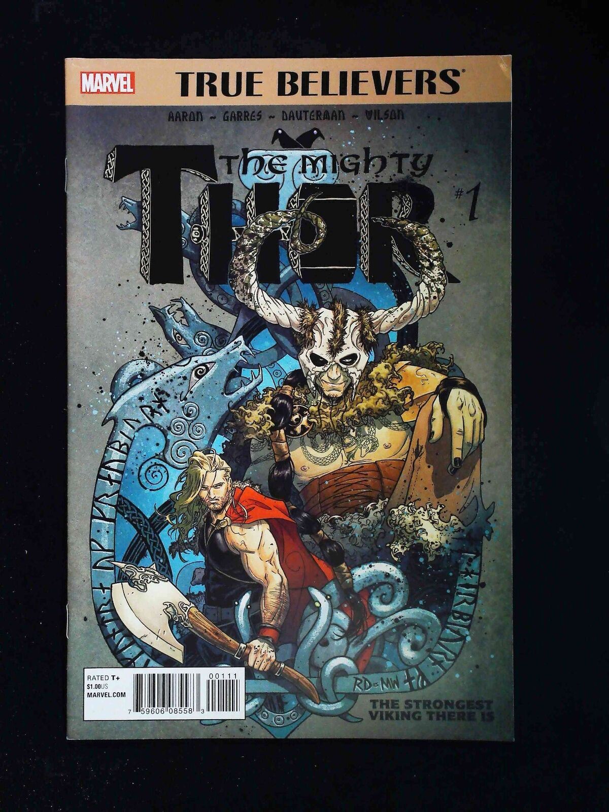 True Believers Mighty Thor Strongest Viking There Is #1 Marvel Comics 2016 Vf+