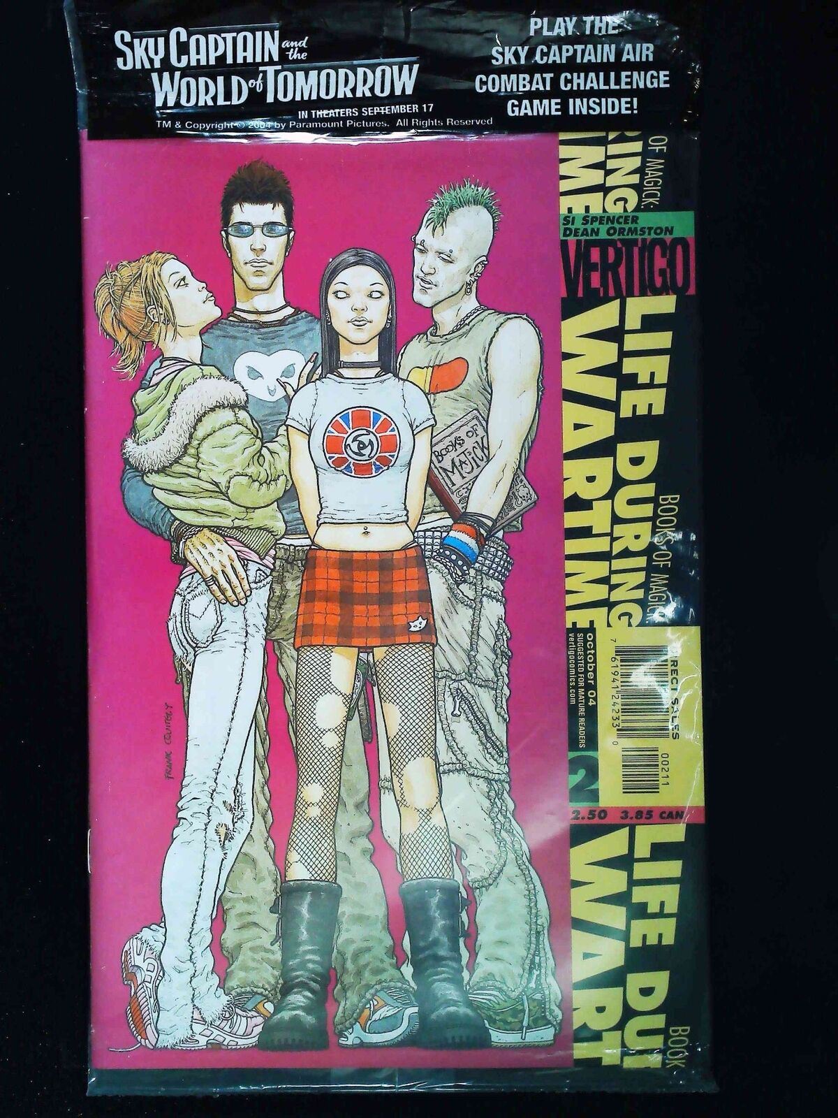 Books Of Magic War During Wartime #2P Dc/Vertigo 2004 Vf/Nm Polybagged With Cd