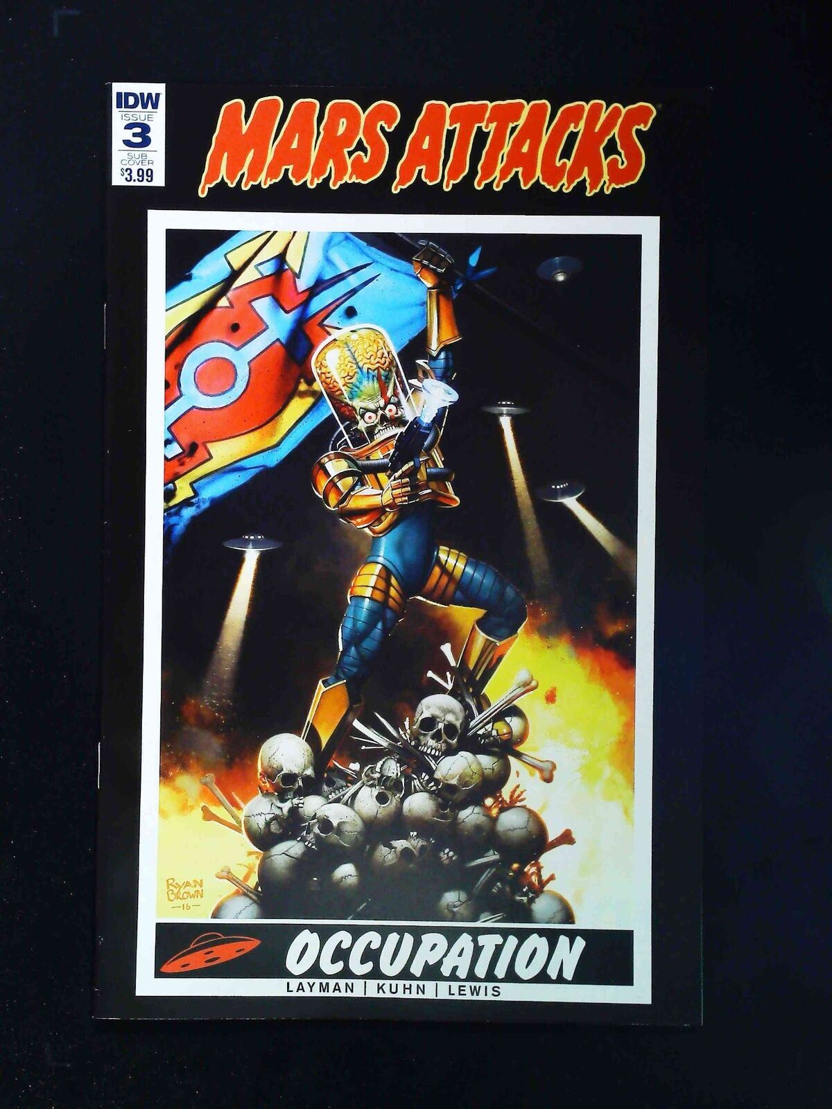Mars Attacks Occupation #3Sub Idw Comics 2016 Vf/Nm Brown Variant