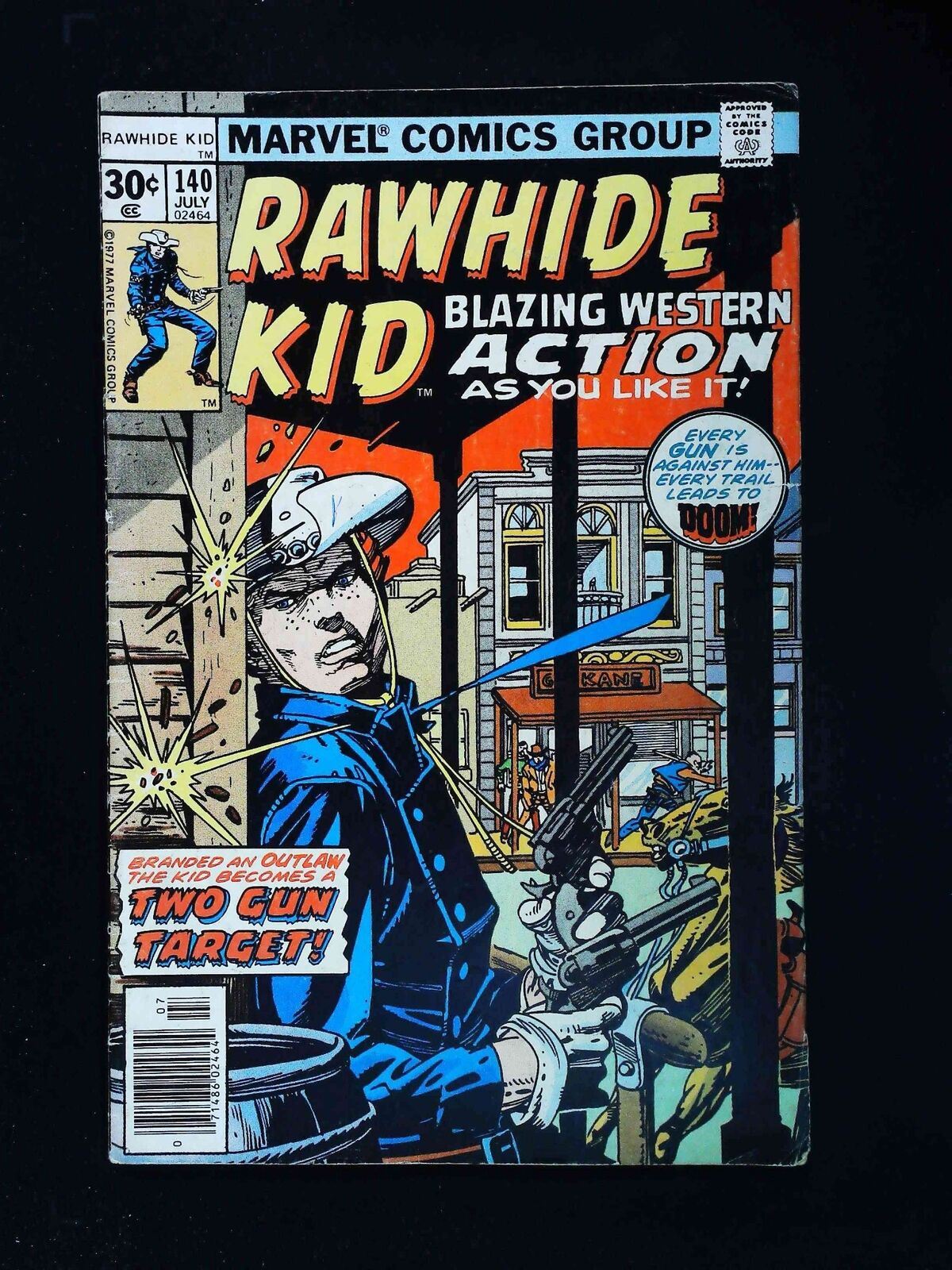 Rawhide Kid #140 Marvel Comics 1977 Fn Newsstand