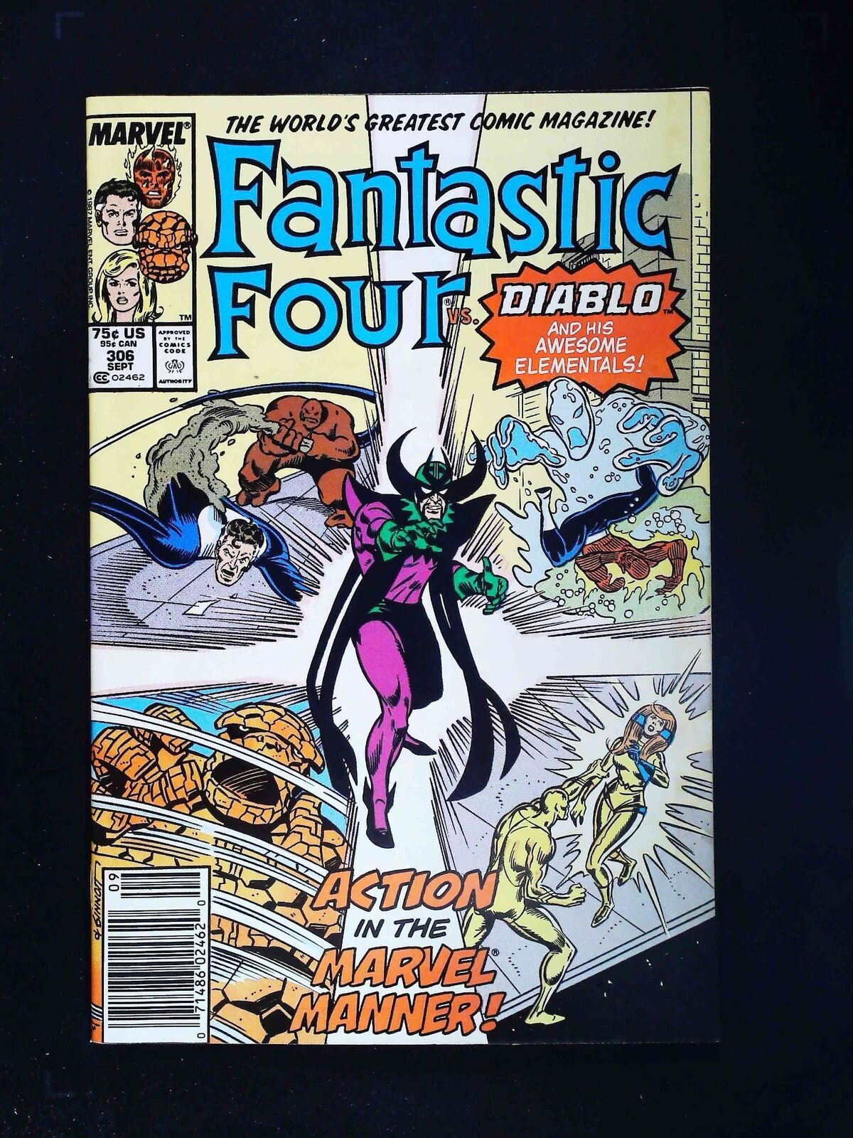 FANTASTIC FOUR #306 MARVEL COMICS 1987 VF NEWSSTAND