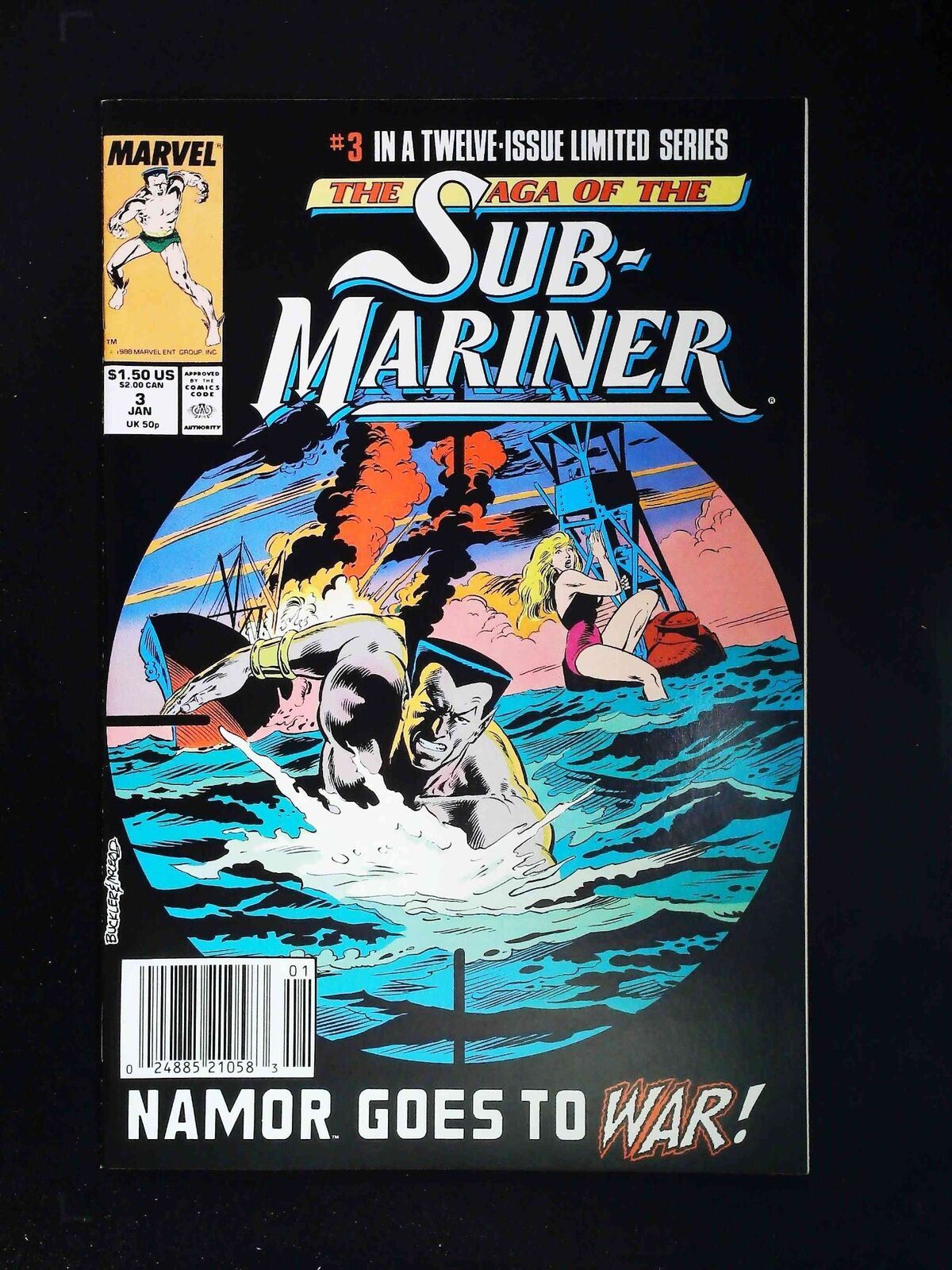 Saga Of The Sub-Mariner #3 Marvel Comics 1989 Vf/Nm Newsstand