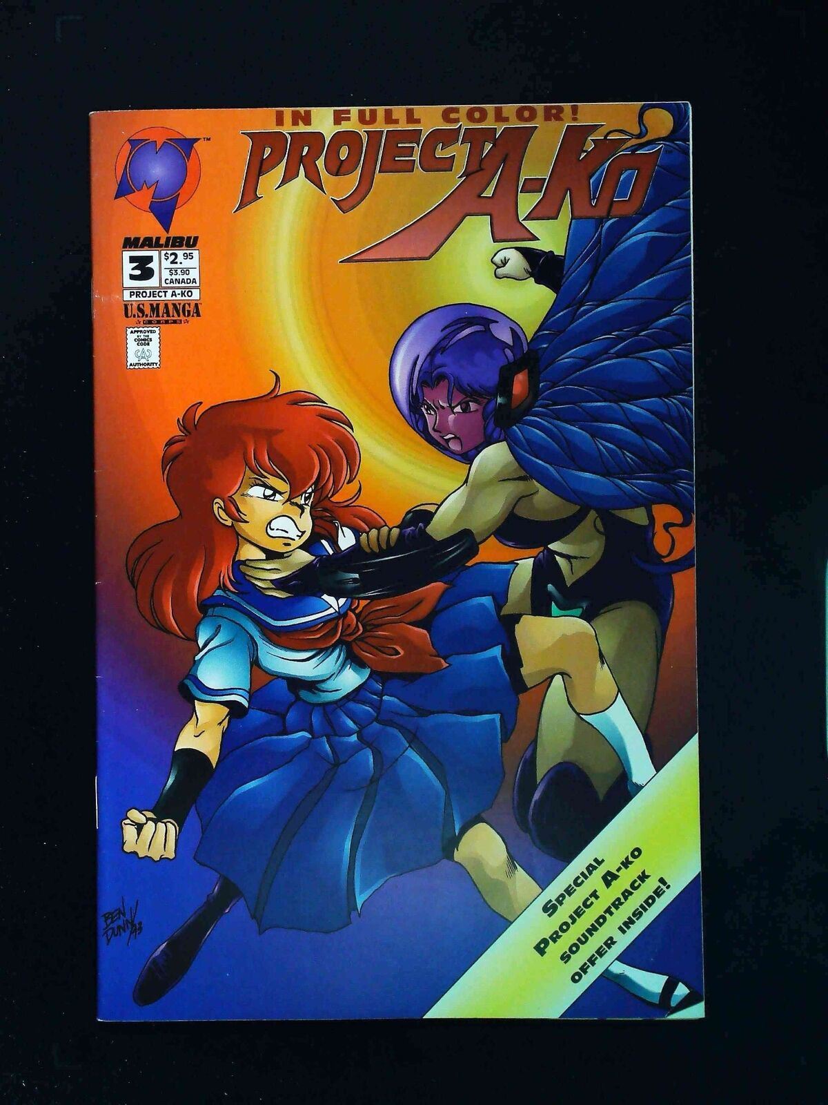 Project A-Ko #3 Malibu Comics 1994 Vf+