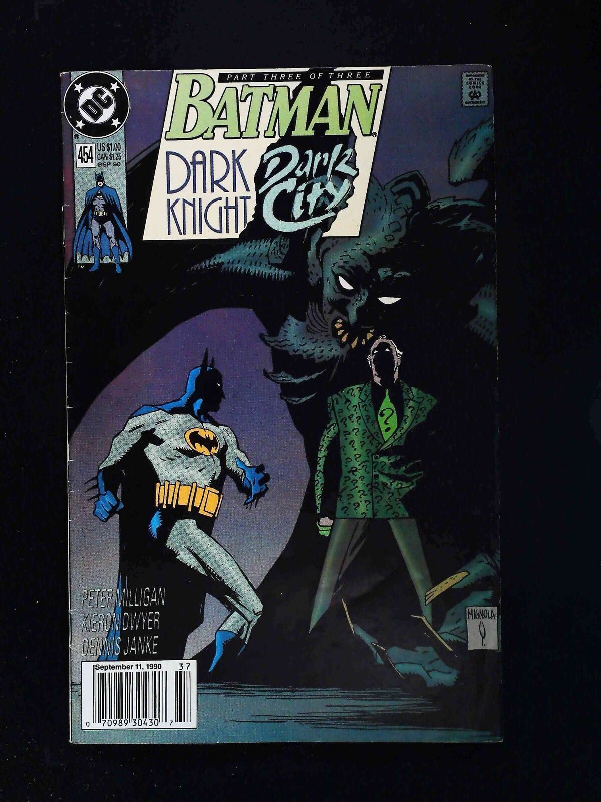Batman #454 Dc Comics 1990 Vf- Newsstand
