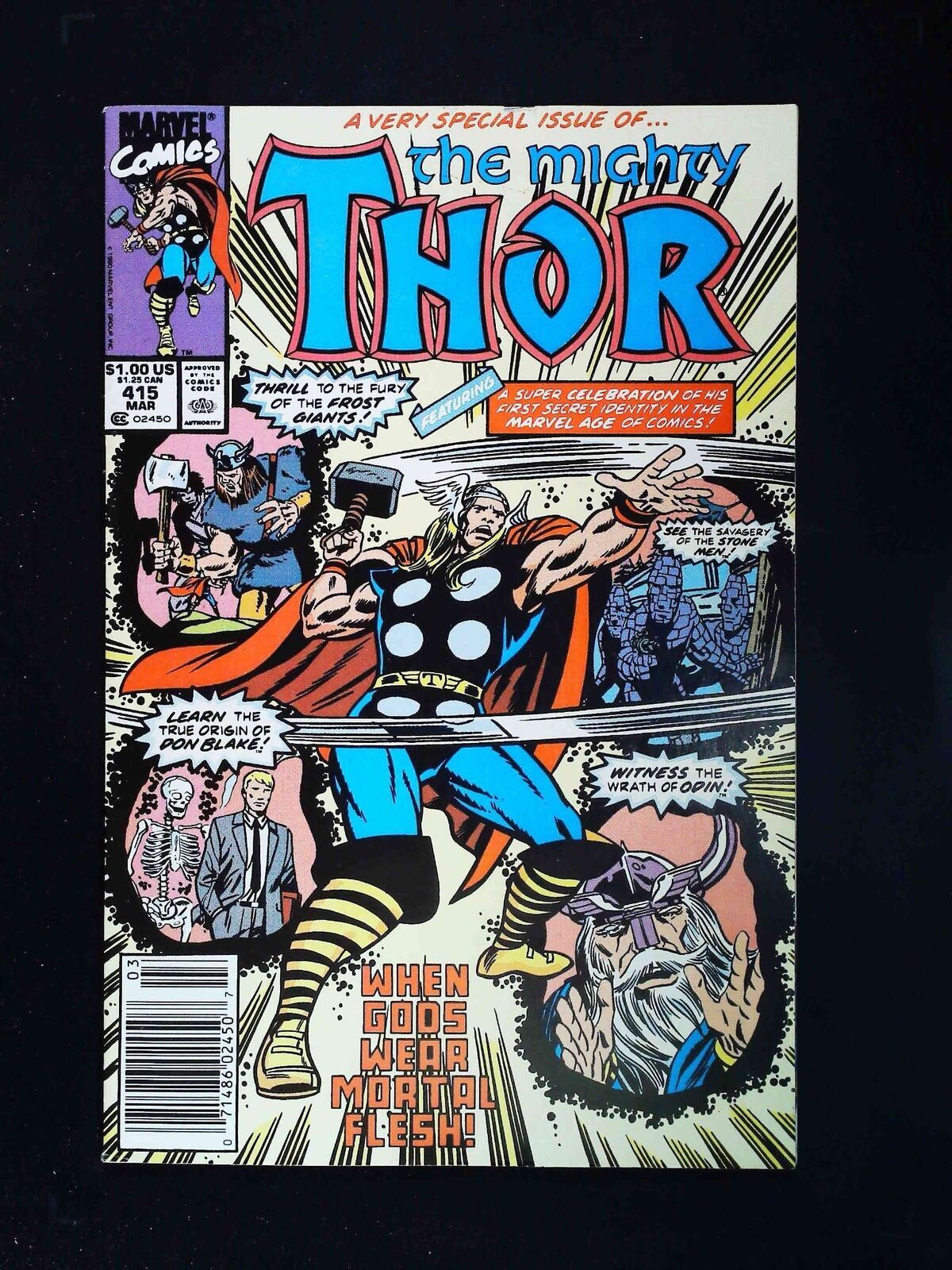 Thor #415 Marvel Comics 1990 Vf Newsstand