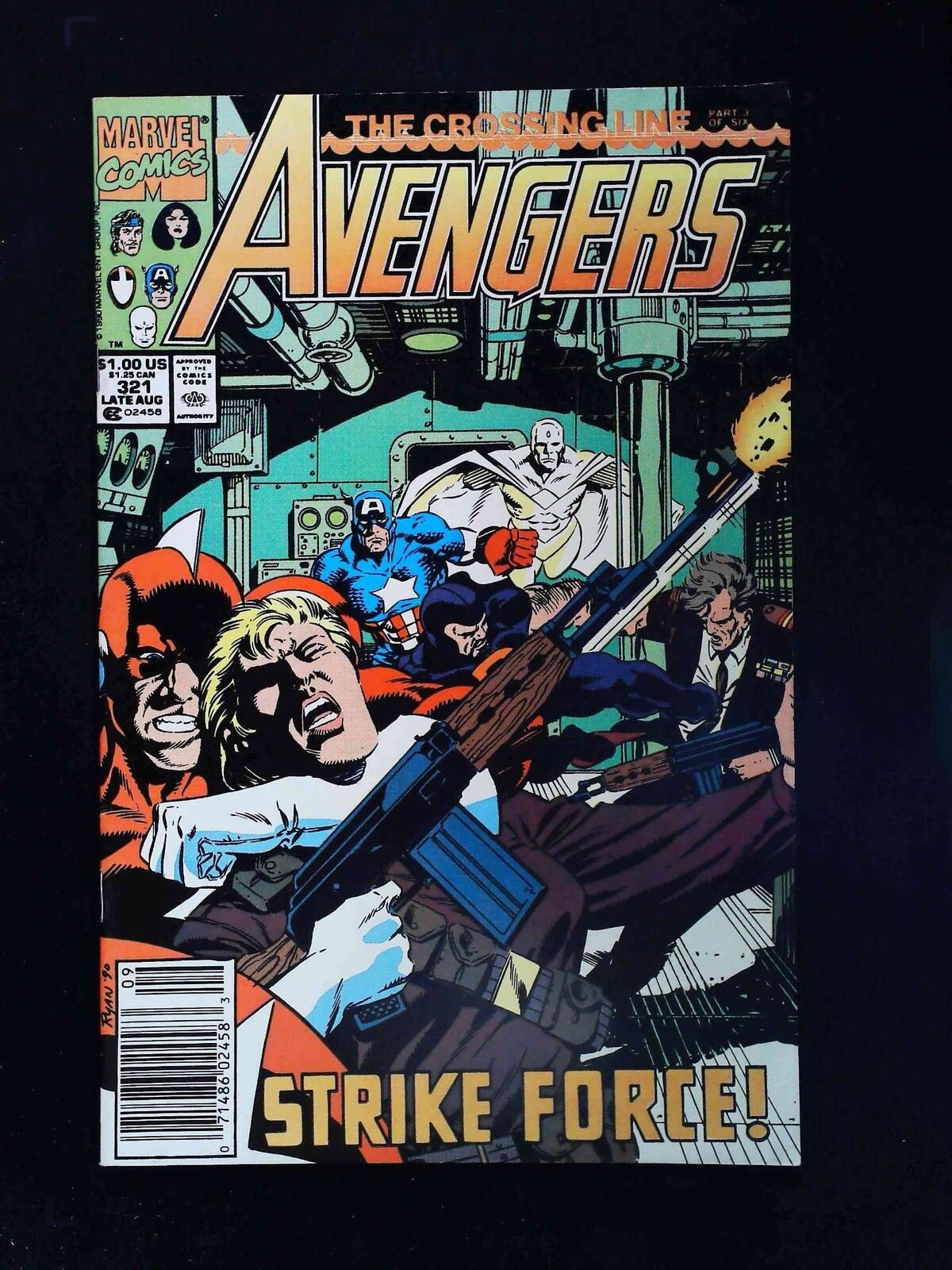 Avengers #321 Marvel Comics 1990 Vf Newsstand