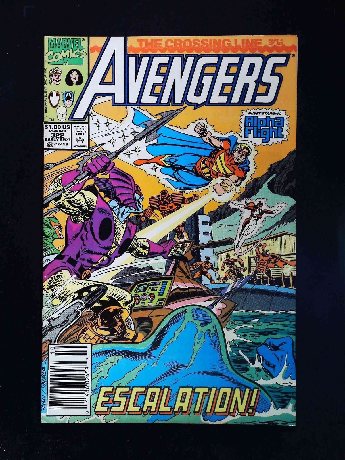 Avengers #322 Marvel Comics 1990 Fn/Vf Newsstand