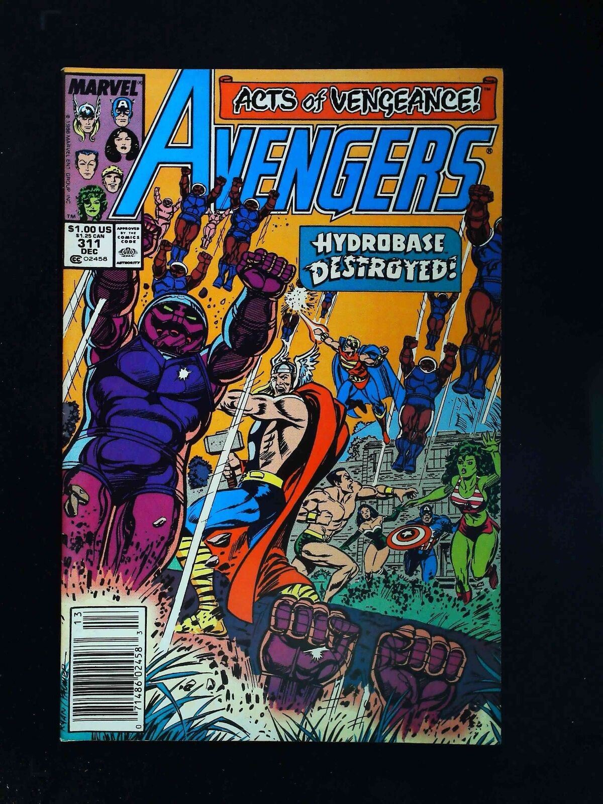 Avengers #311 Marvel Comics 1989 Vf Newsstand