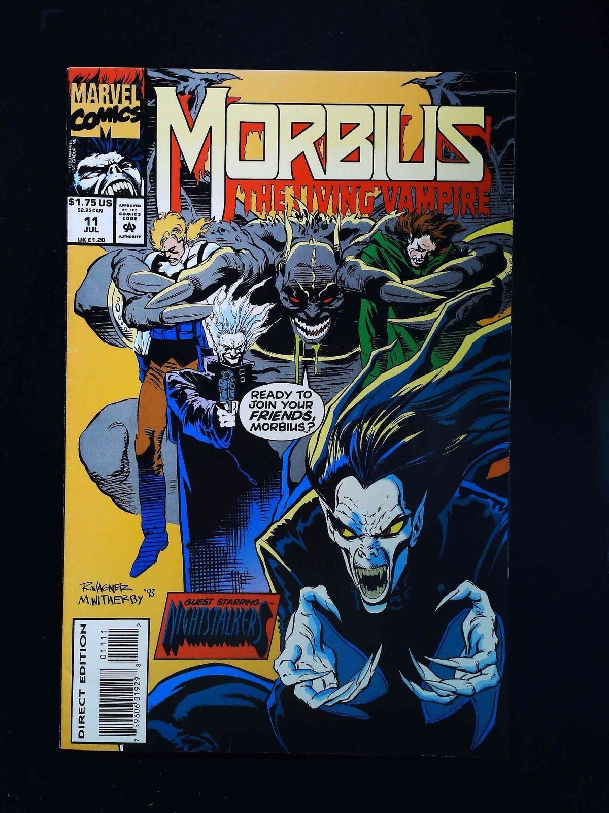 Morbius The Living Vampire #11 Marvel Comics 1993 Vf