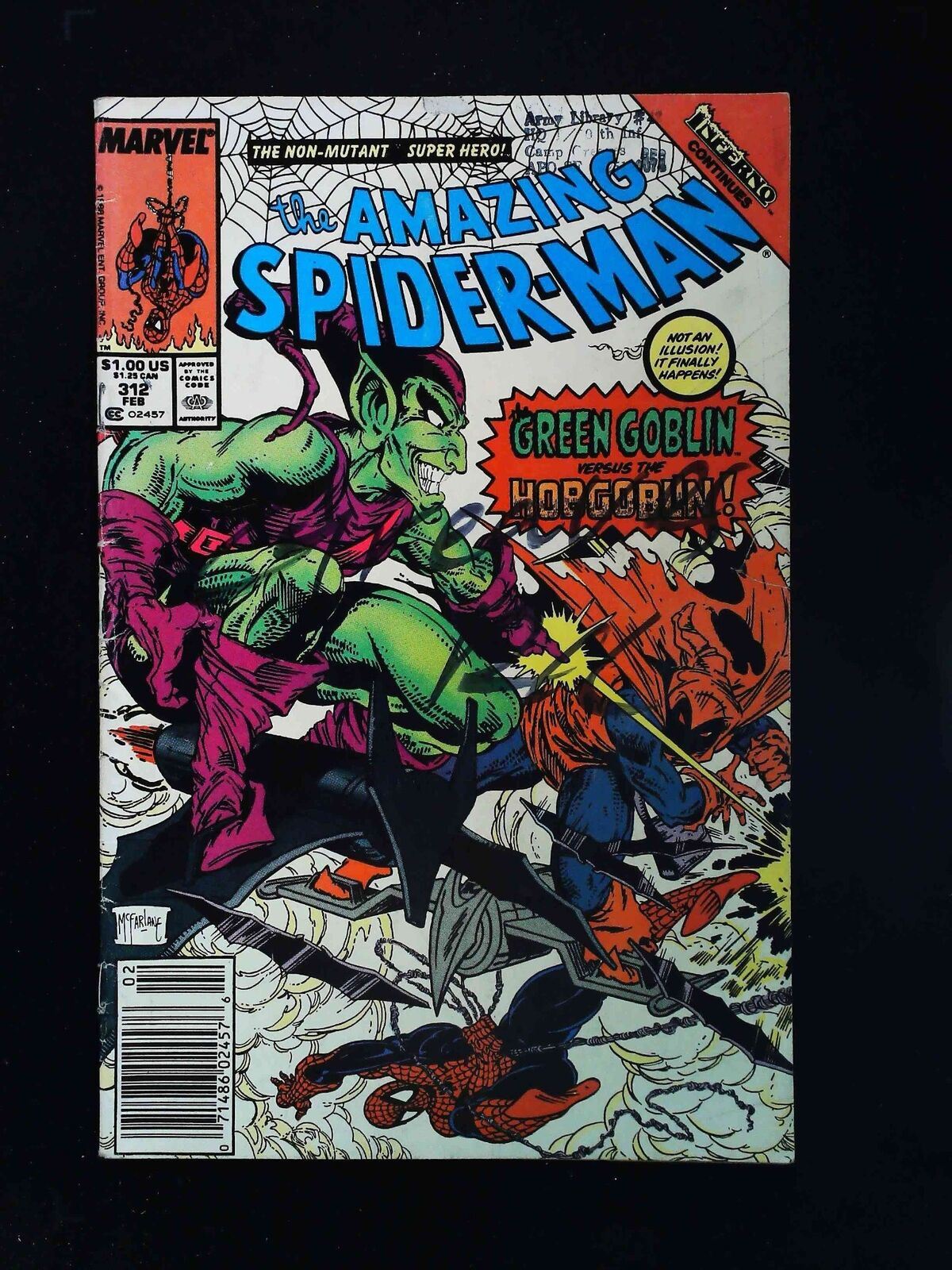 Amazing Spider-Man #312 Marvel Comics 1989 Fn- Newsstand