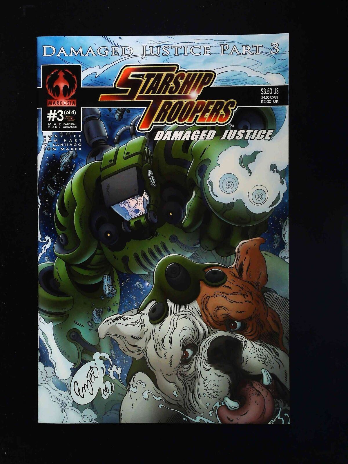 Starship Troopers Damaged Justice #3 Markosia Comics 2007 Nm-