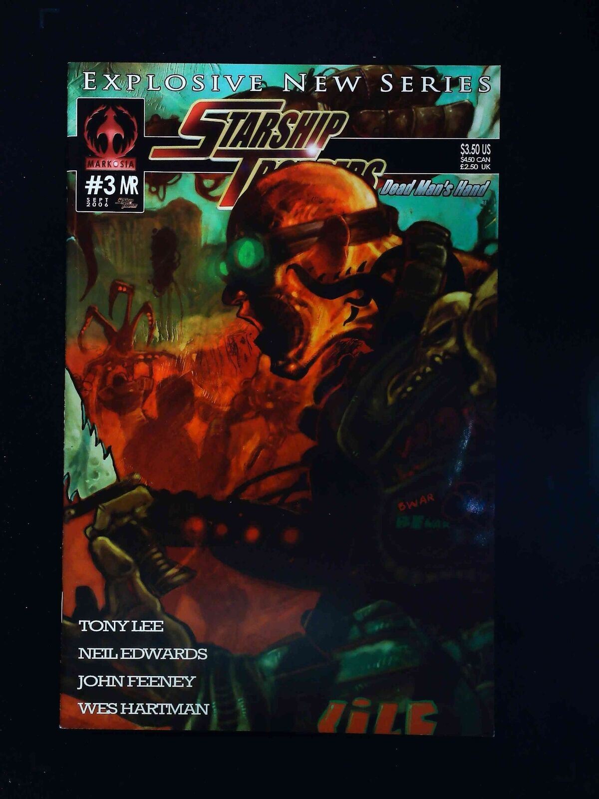 Starship Troopers Dead Mans Hand #3B Markosia Comics 2006 Nm Variant Cover